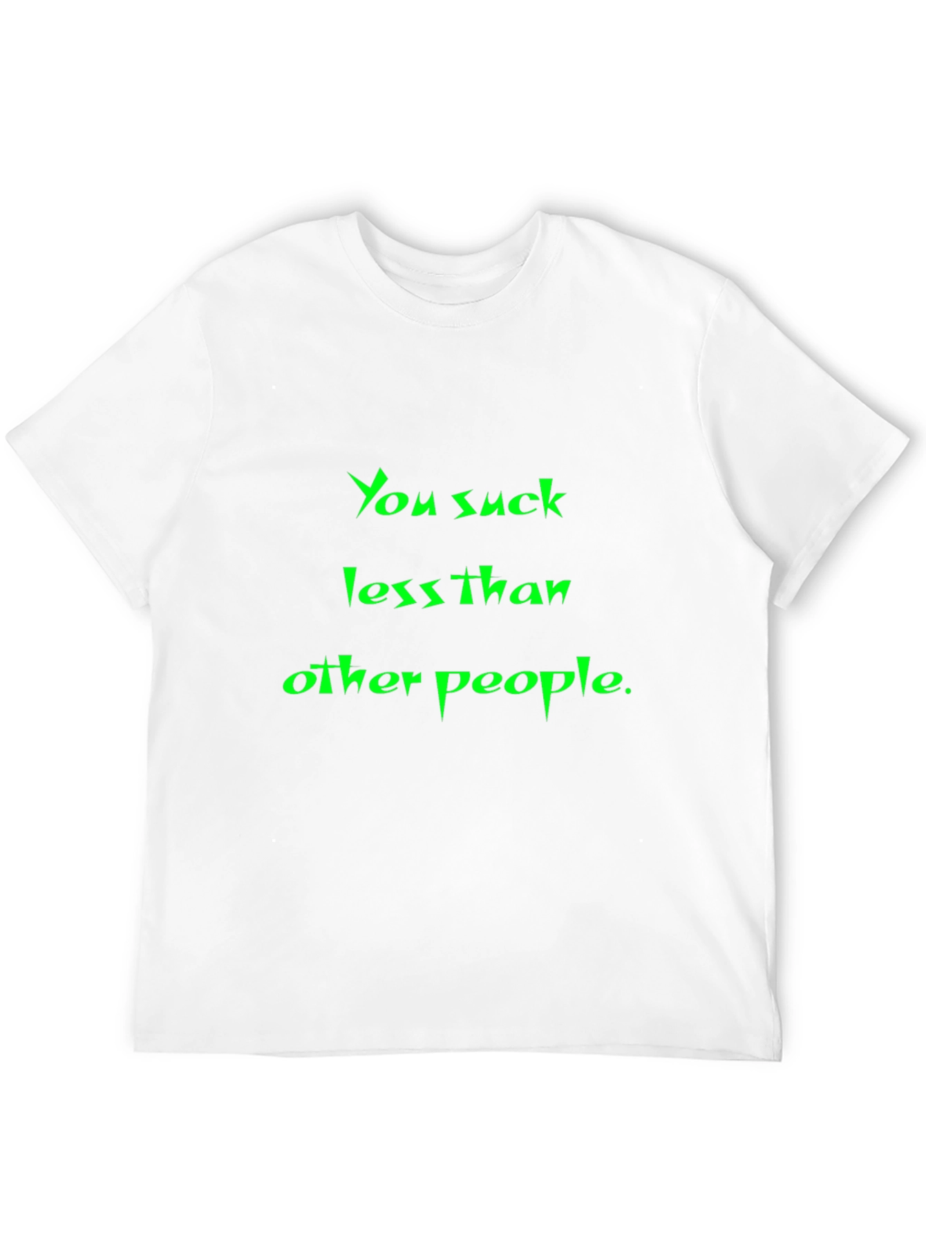 Humorous You Suck Less Black T-Shirt