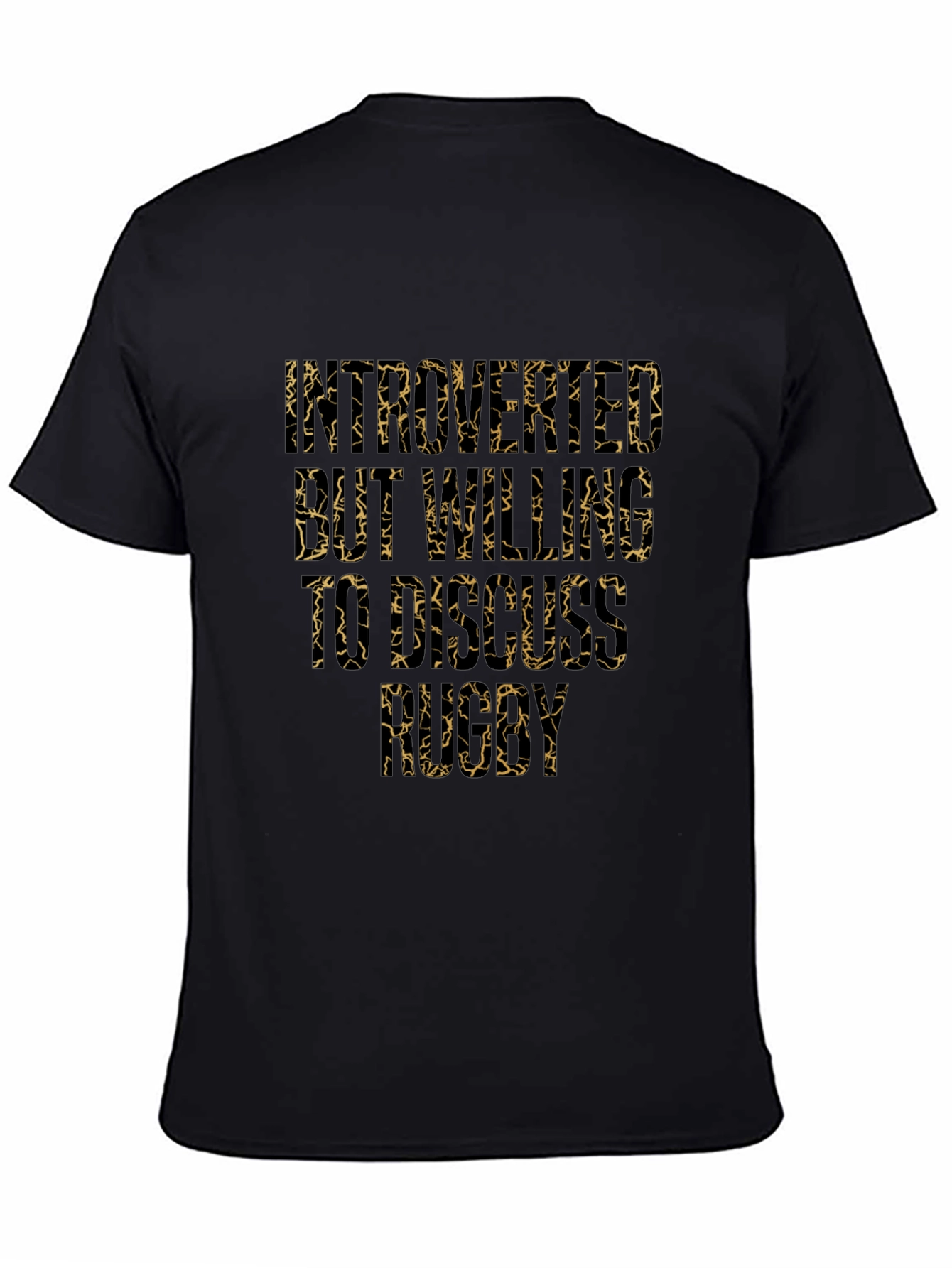 Introverted But Willing to Discuss Rugby Black T-Shirt