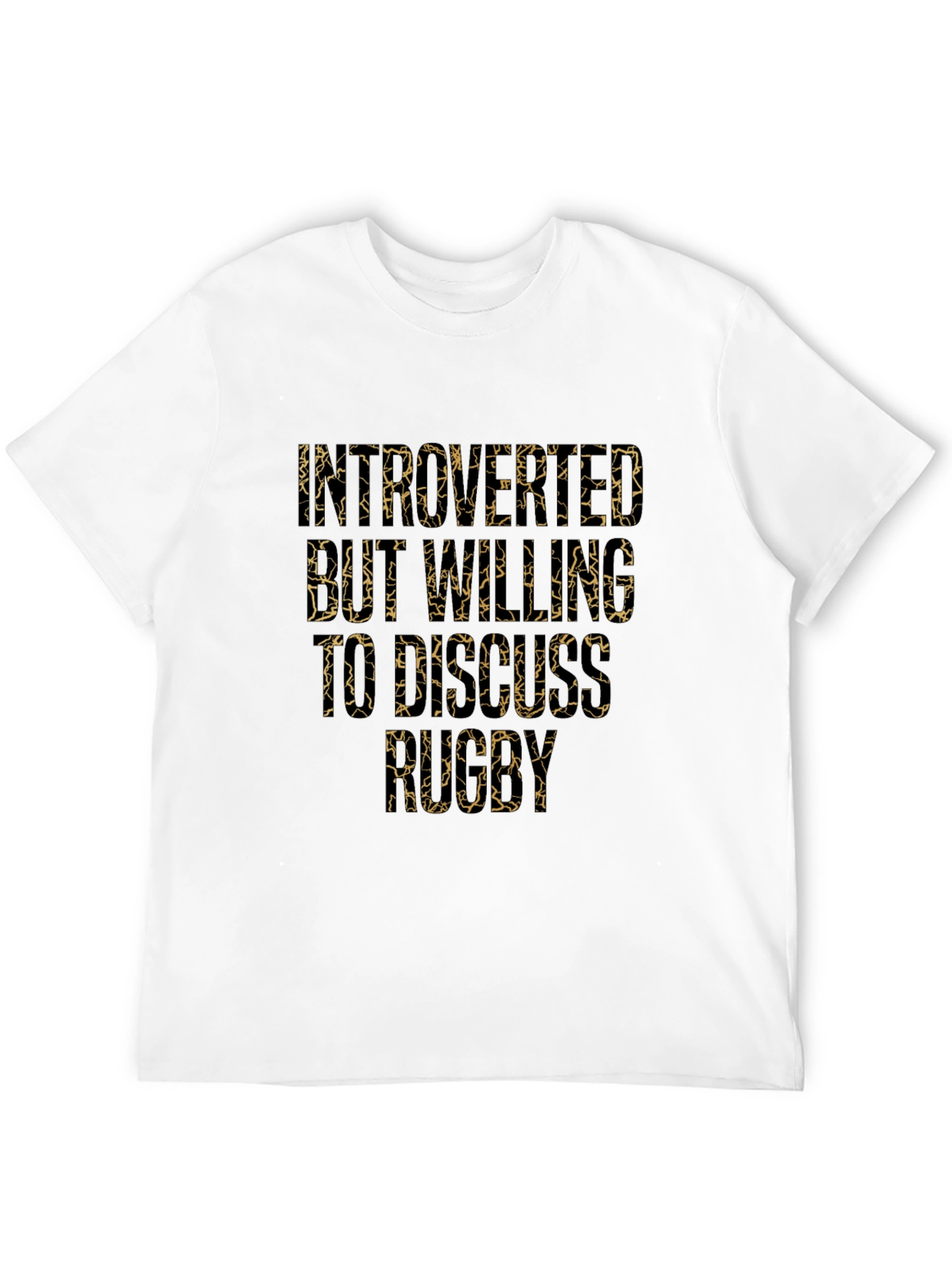 Introverted But Willing to Discuss Rugby Black T-Shirt