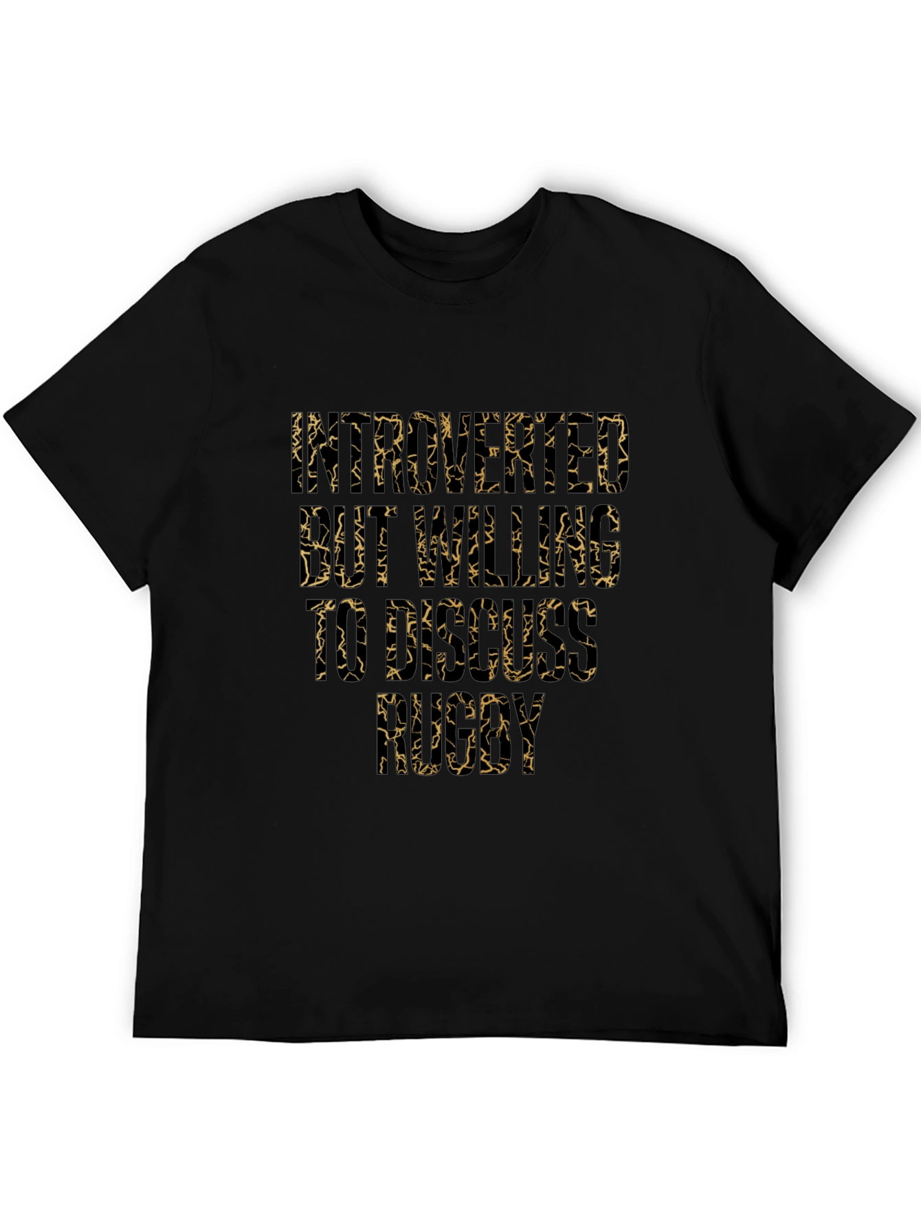 Introverted But Willing to Discuss Rugby Black T-Shirt