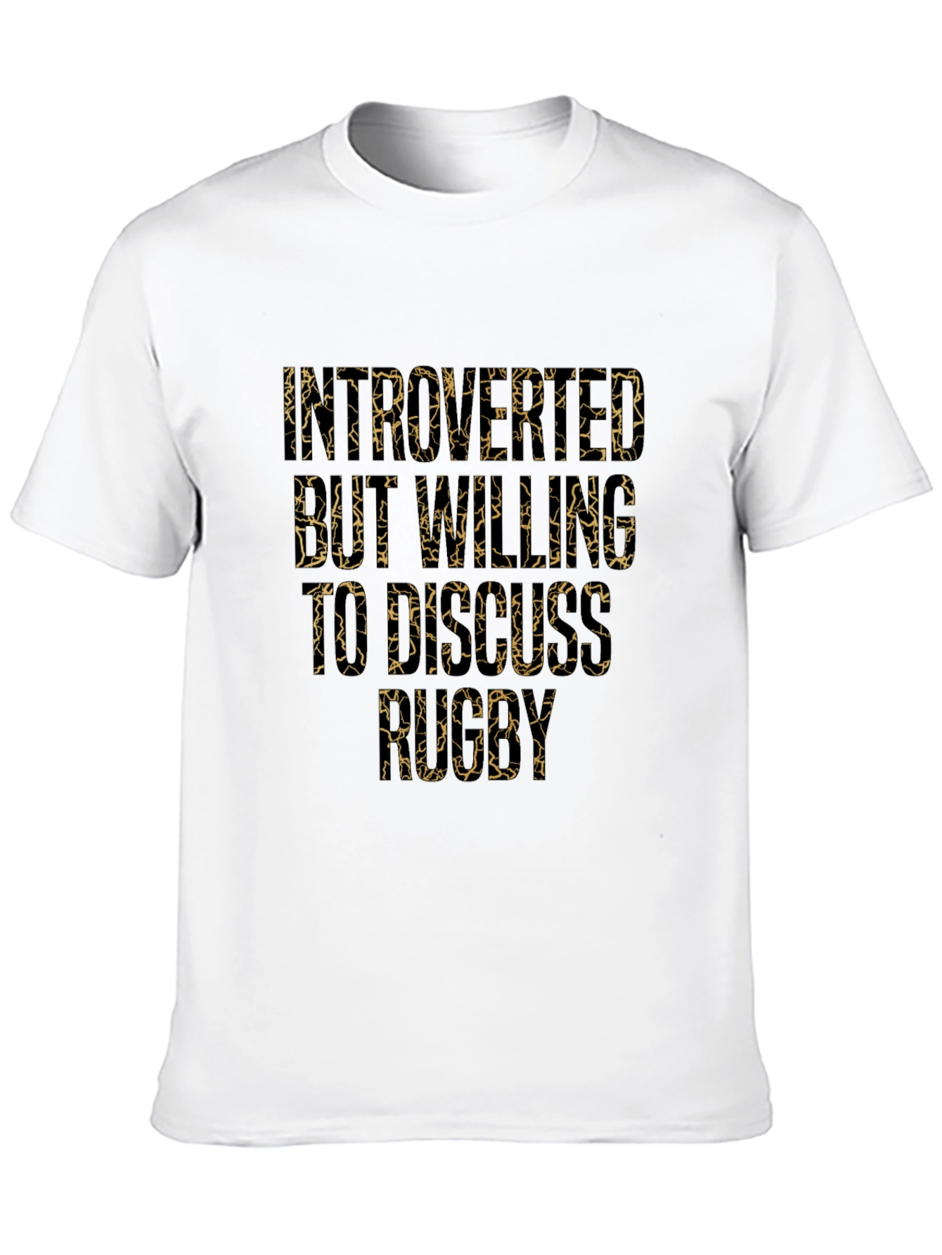 Introverted But Willing to Discuss Rugby Black T-Shirt