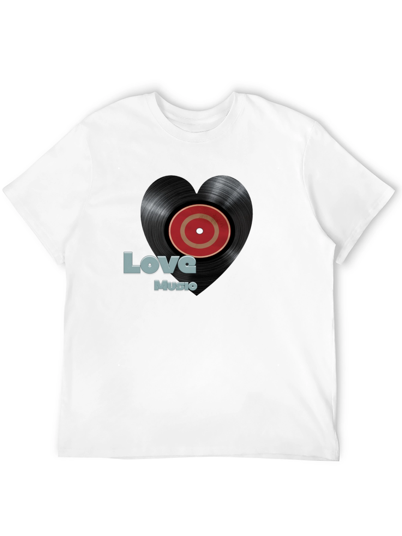 Love Music Vinyl Record Heart T-Shirt