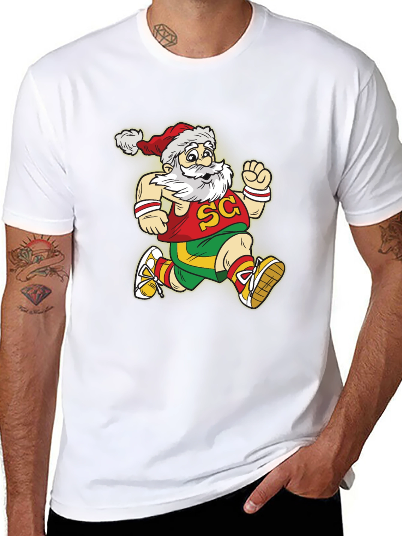 Running Santa Graphic Tee