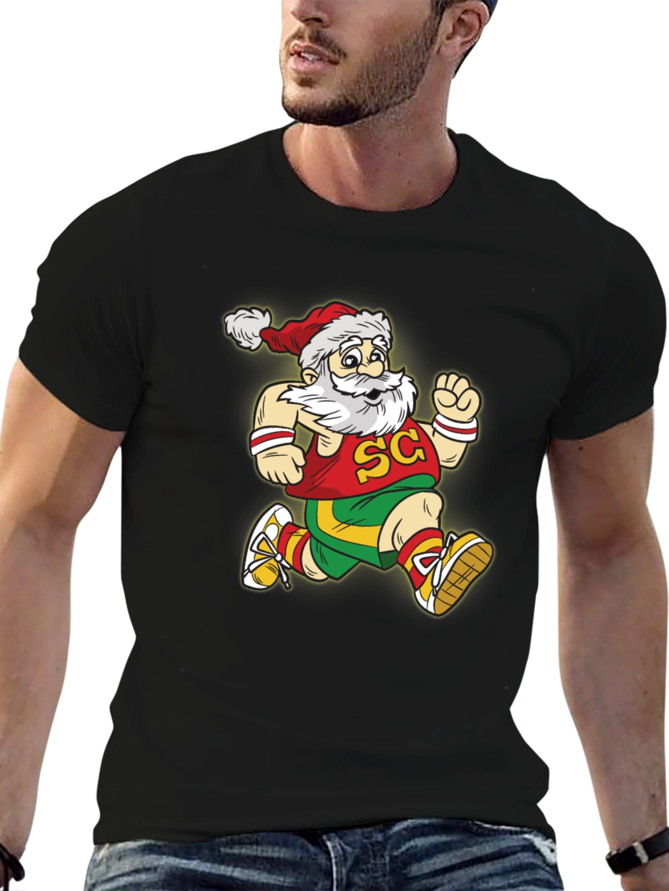 Running Santa Graphic Tee