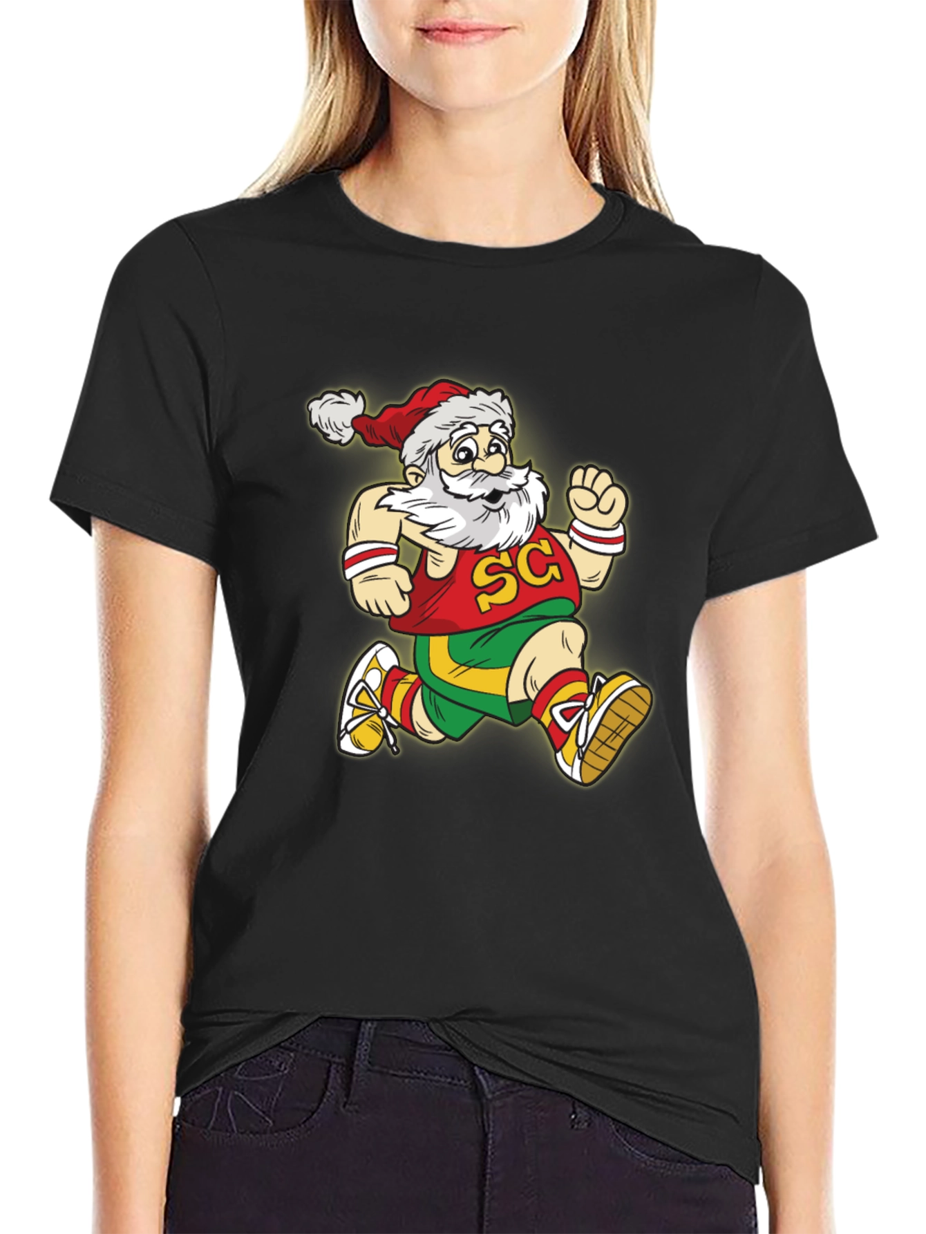 Running Santa Graphic Tee