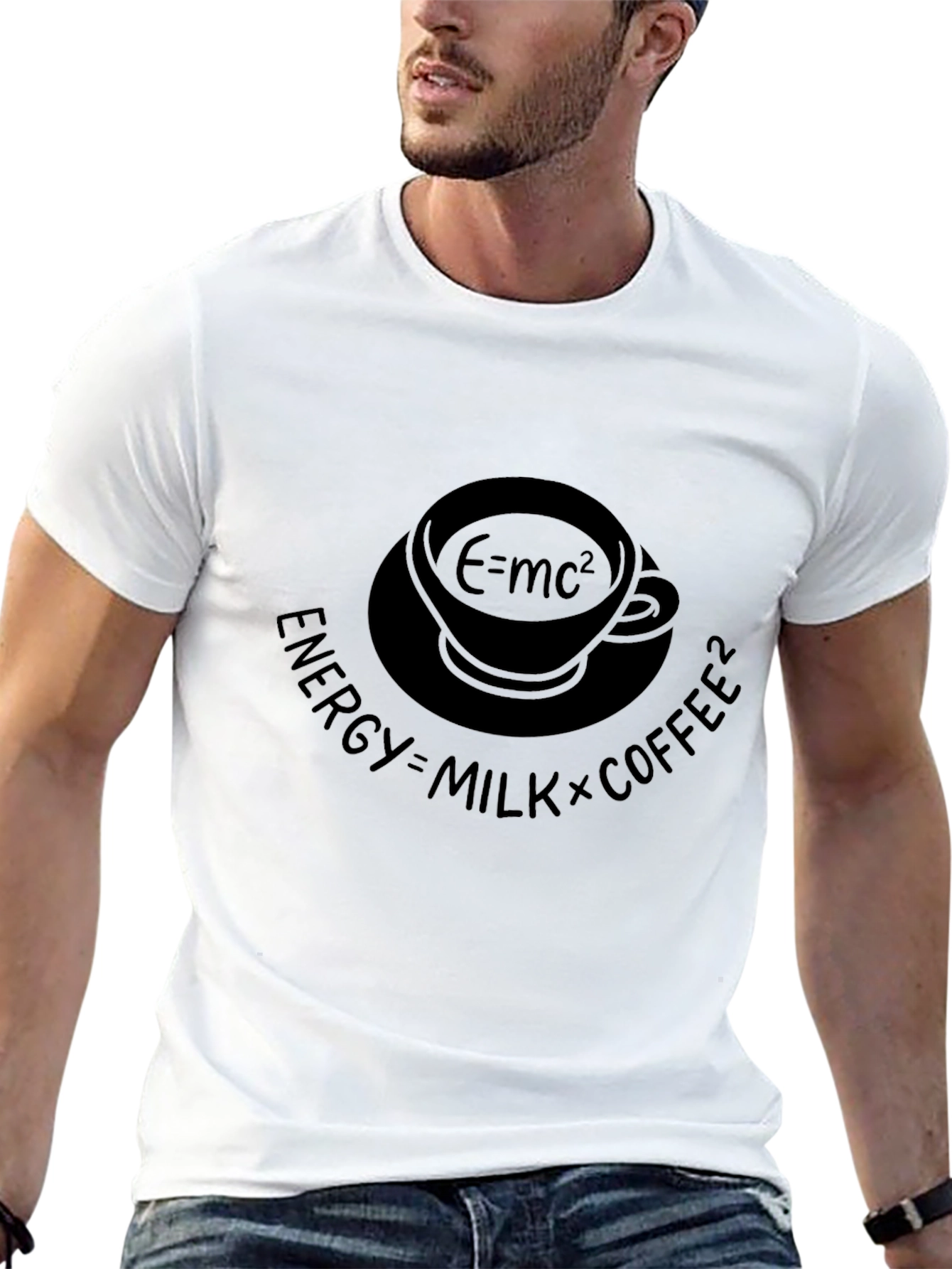 Energy=Milk*Coffee² Funny Equation T-Shirt