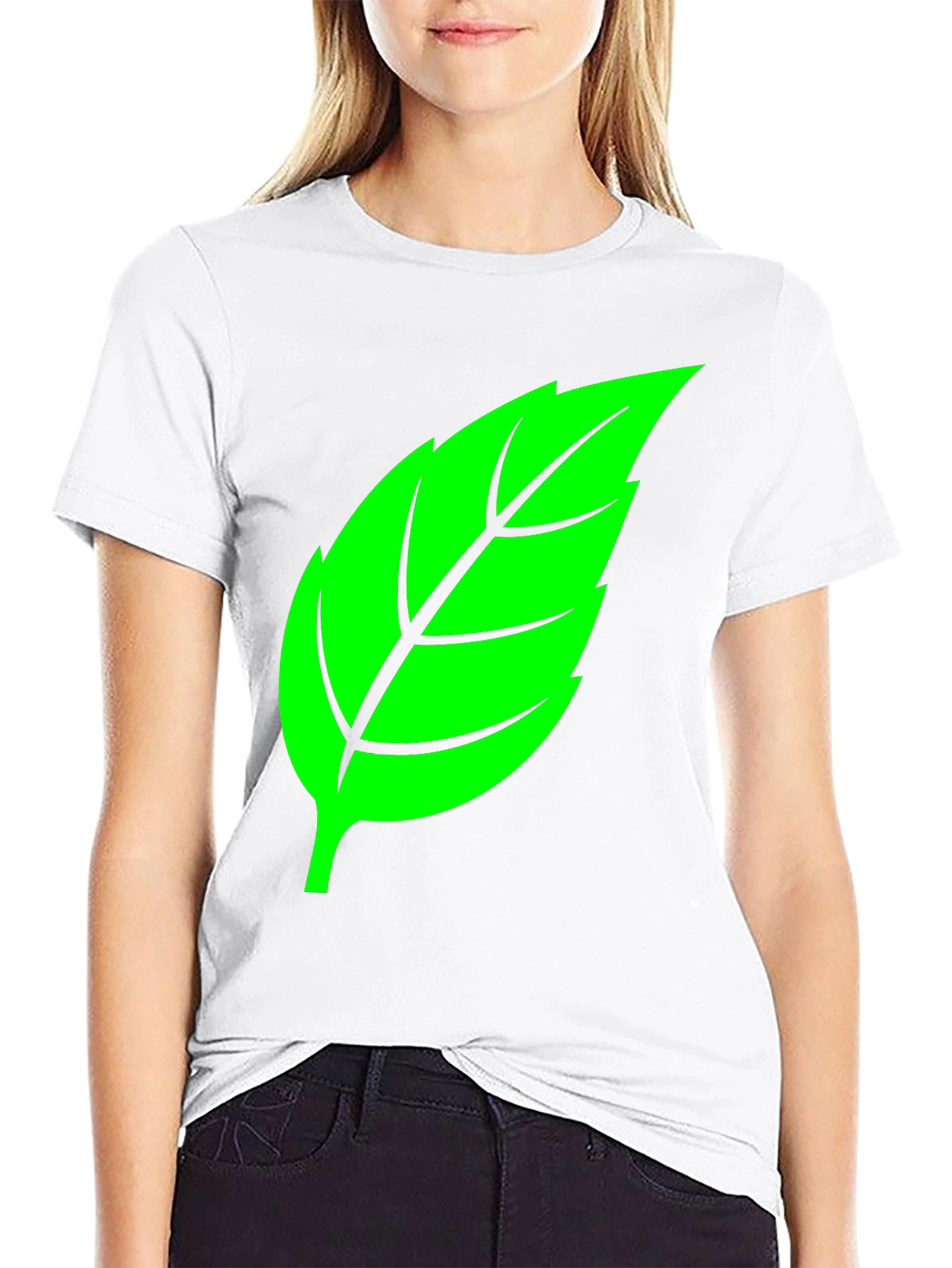 Leaf Graphic Black T-Shirt - Nature Inspired Tee