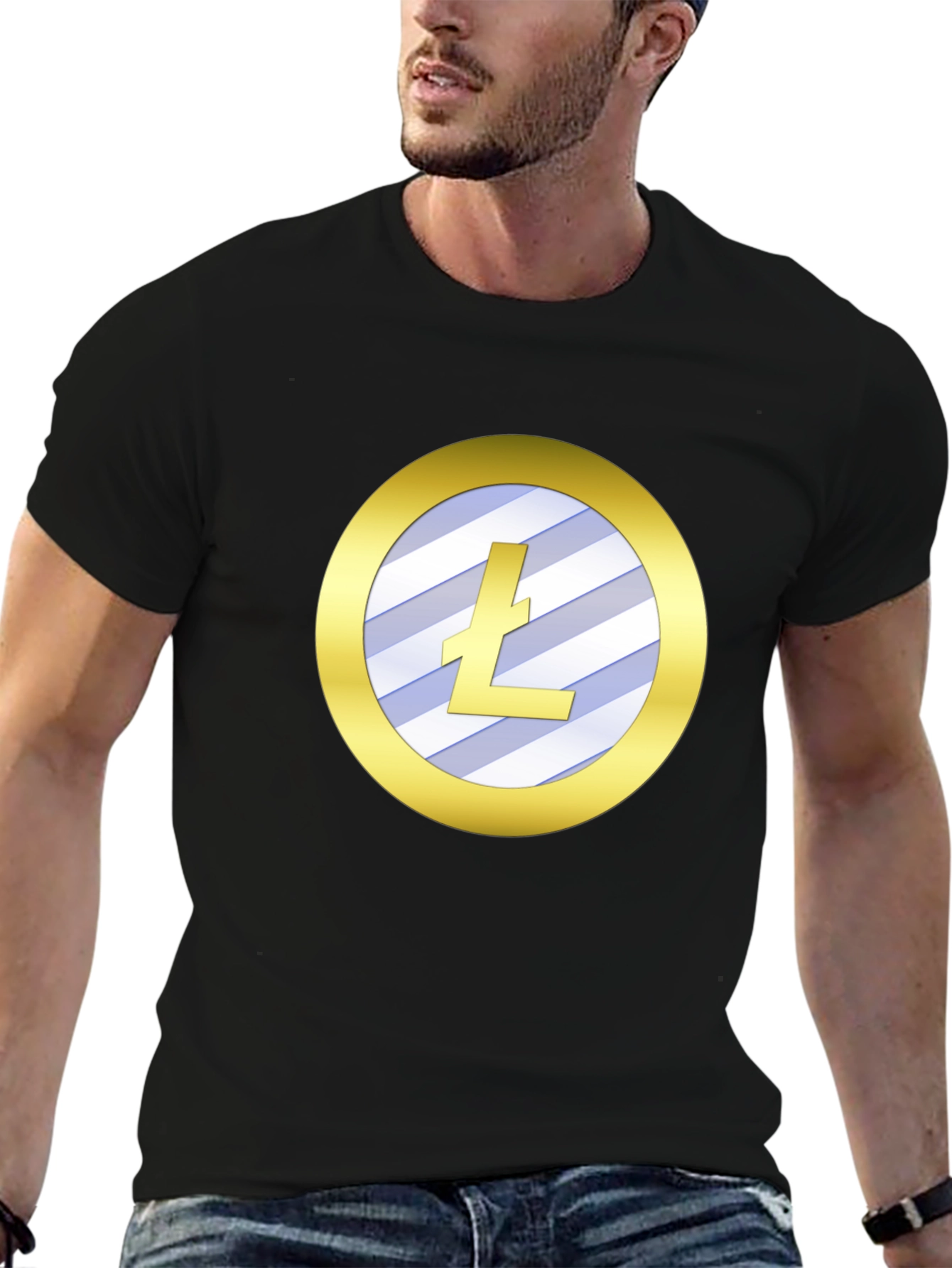 Litecoin Crypto Tee - Sleek Black Shirt