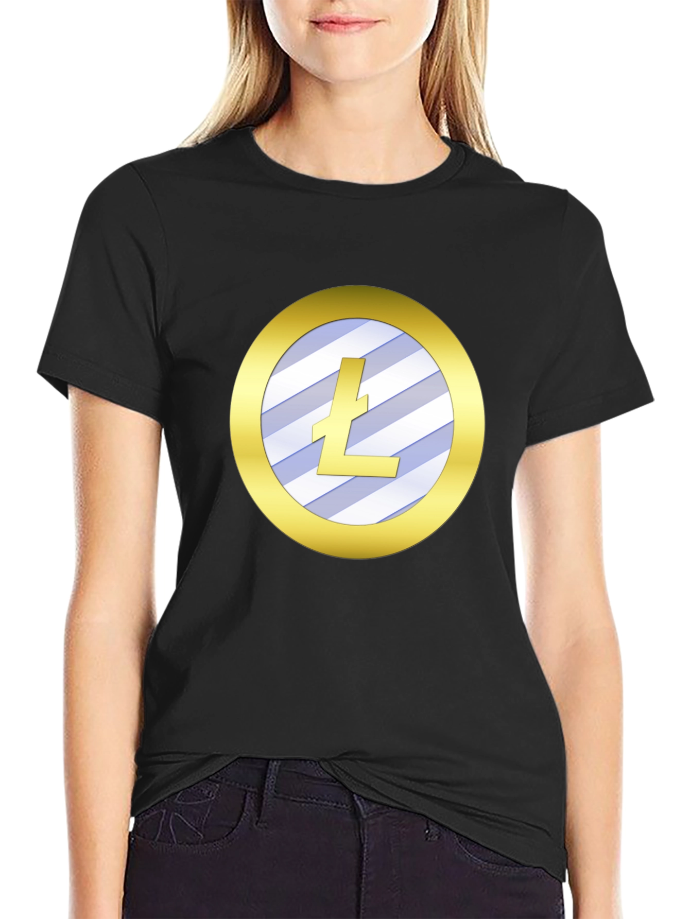 Litecoin Crypto Tee - Sleek Black Shirt