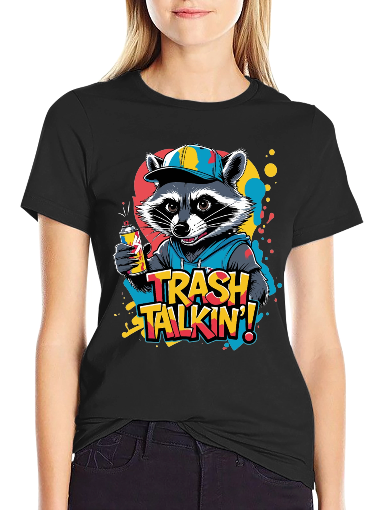 Trash Talkin Raccoon Graphic Tee