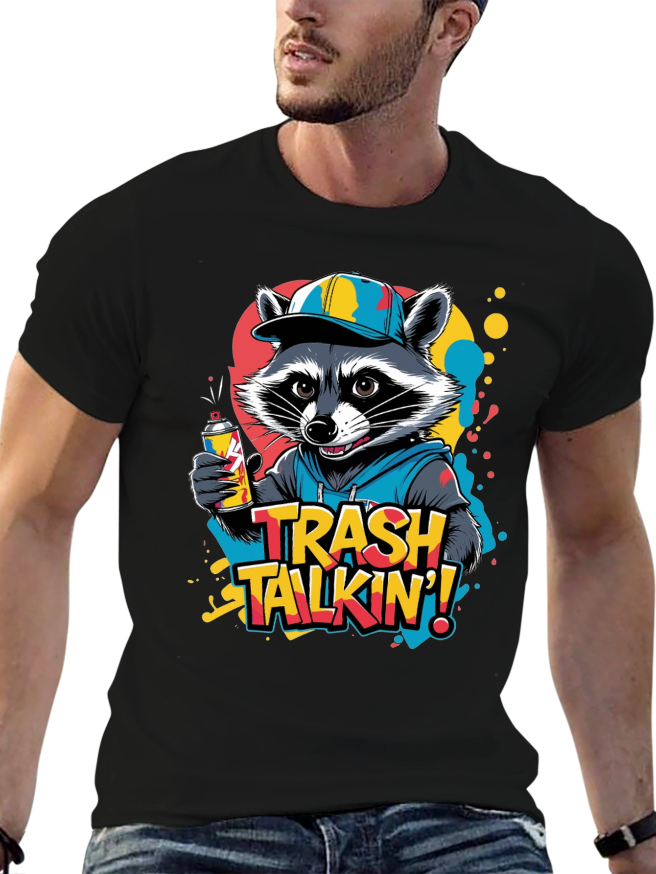 Trash Talkin Raccoon Graphic Tee