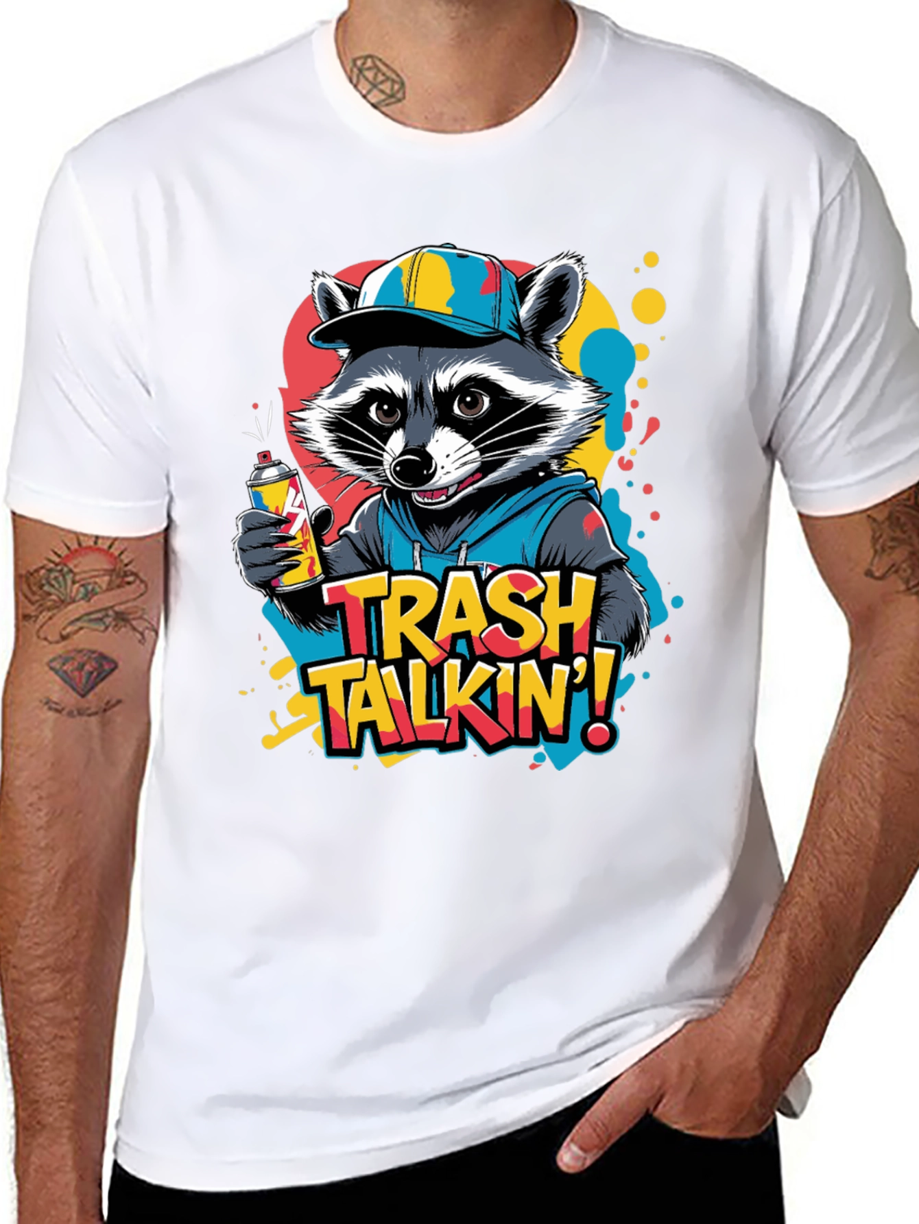 Trash Talkin Raccoon Graphic Tee