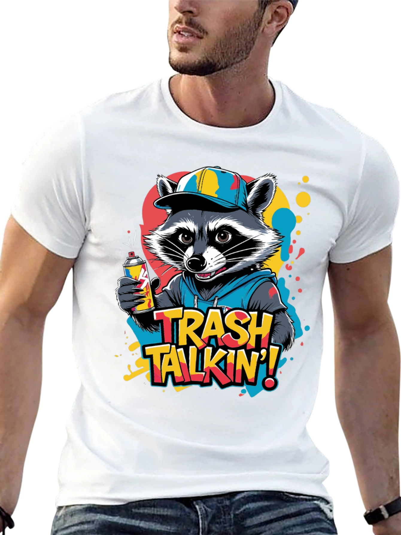 Trash Talkin Raccoon Graphic Tee