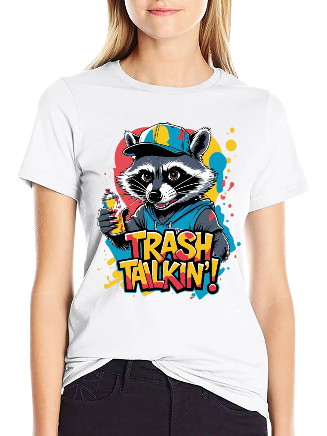 Trash Talkin Raccoon Graphic Tee
