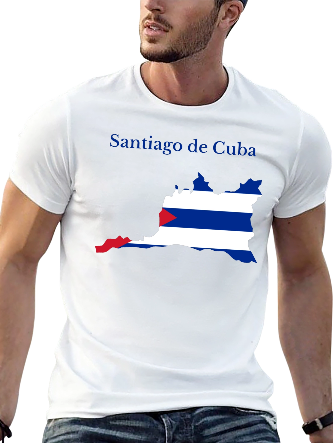 Santiago de Cuba Flag Graphic T-Shirt