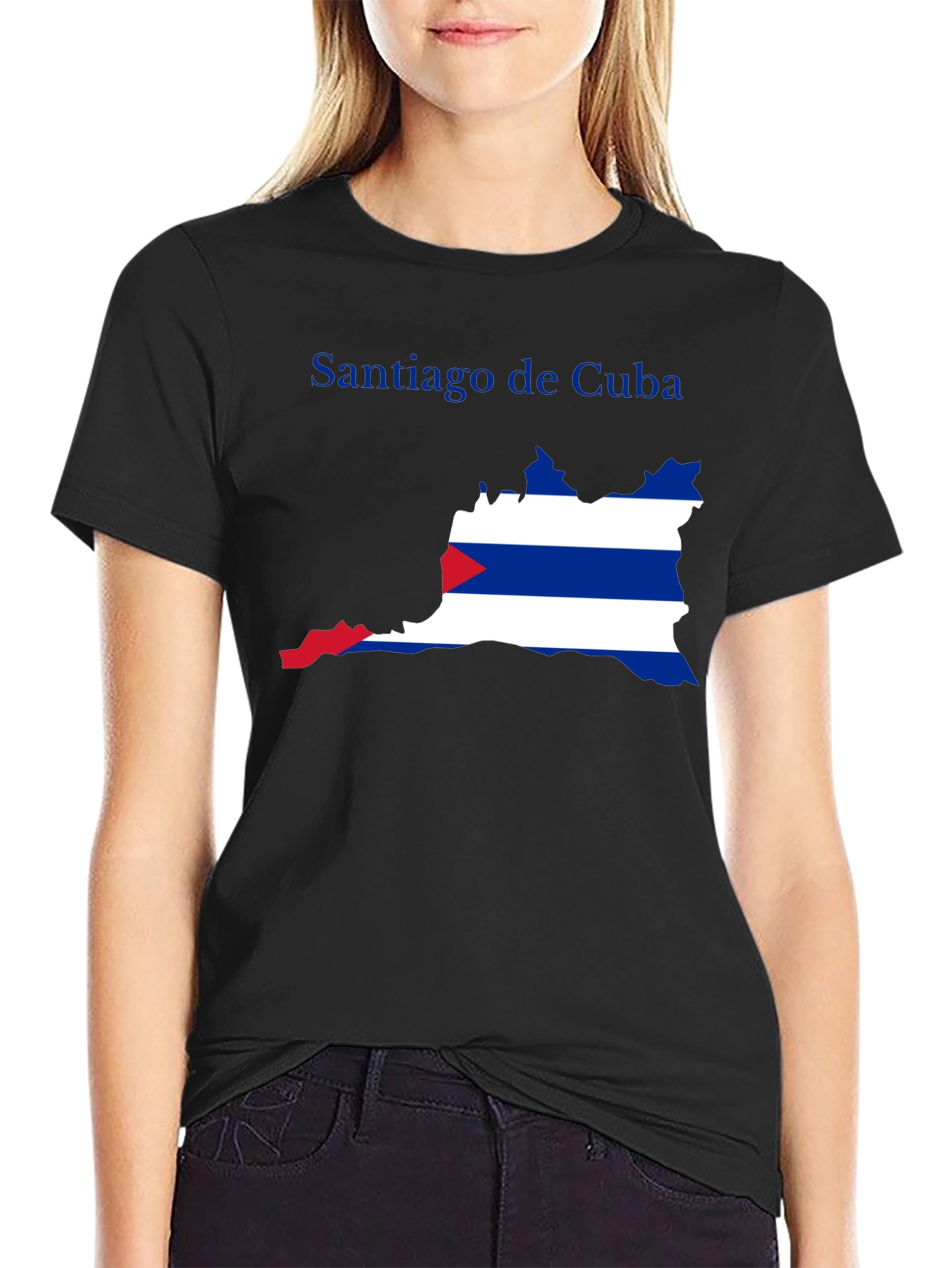 Santiago de Cuba Flag Graphic T-Shirt