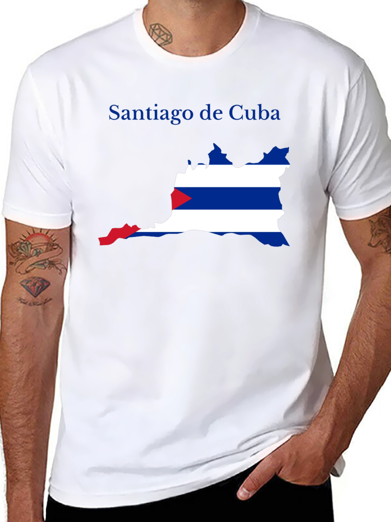 Santiago de Cuba Flag Graphic T-Shirt