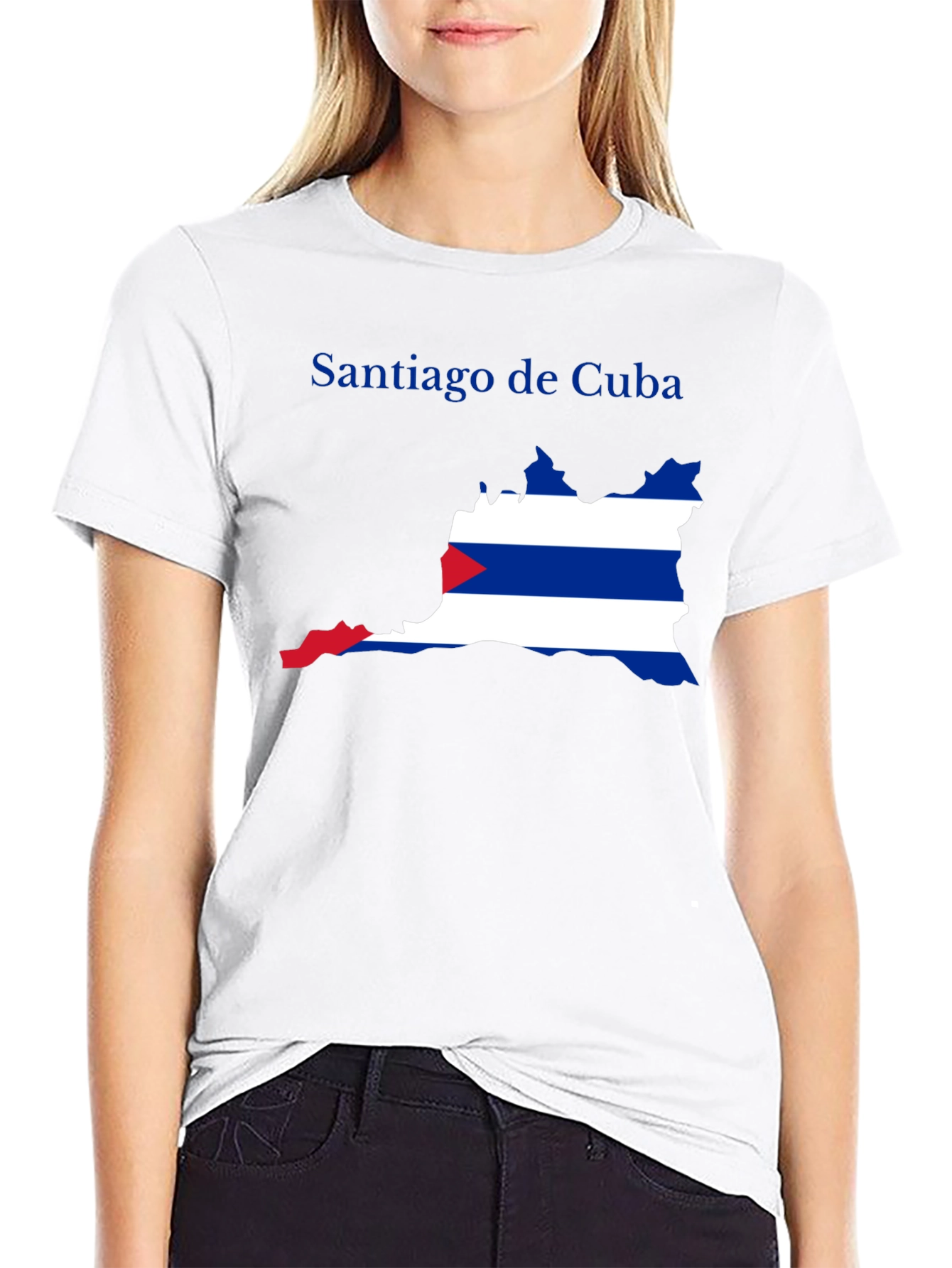 Santiago de Cuba Flag Graphic T-Shirt