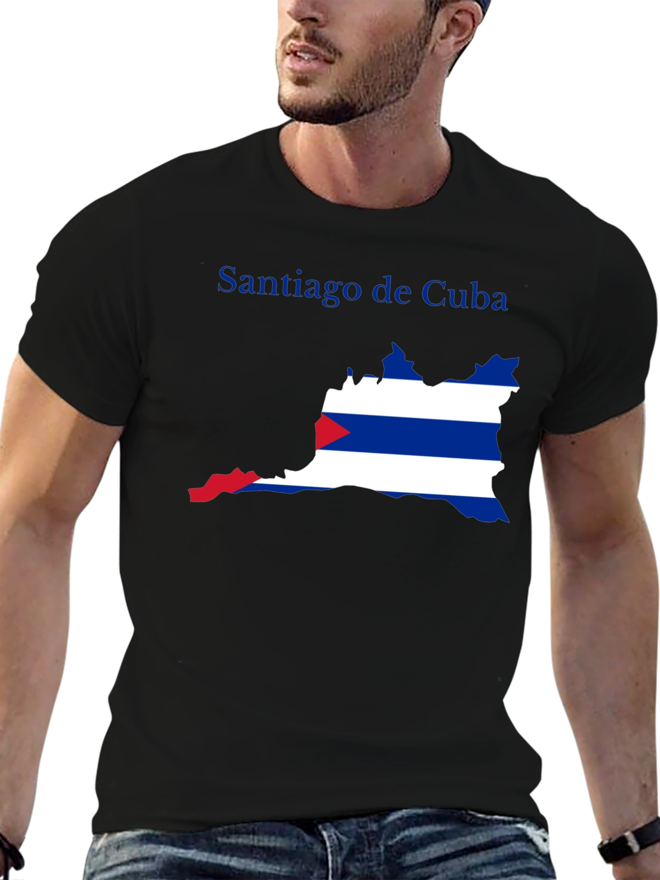 Santiago de Cuba Flag Graphic T-Shirt
