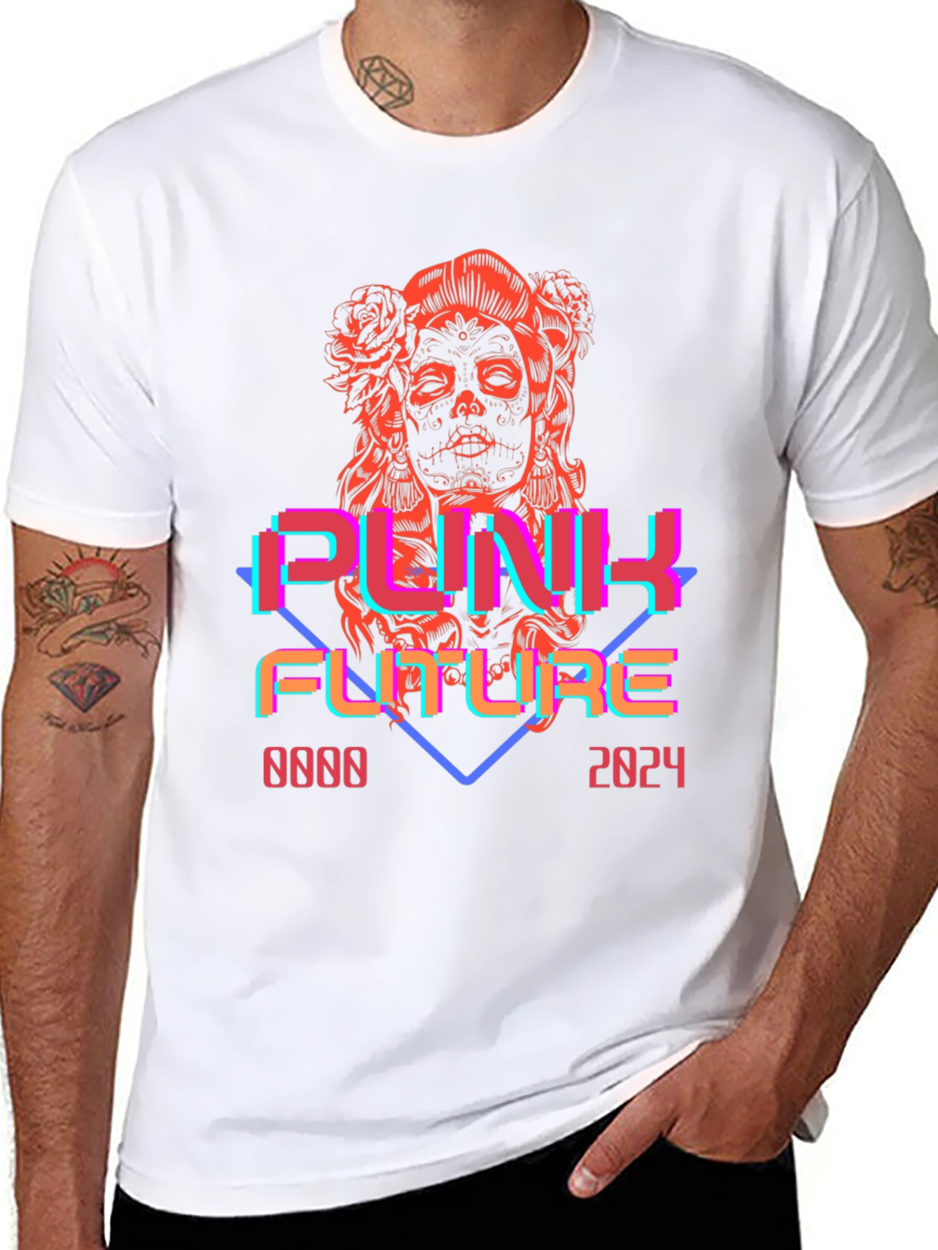 Punk Future Graphic Tee - Retro Cyberpunk Style