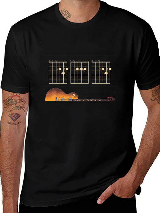 Guitar Chords Black T-Shirt