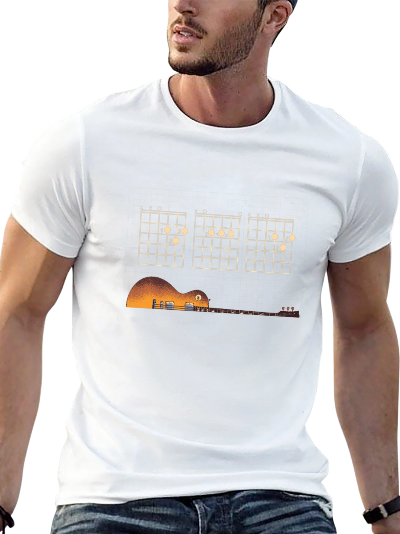 Guitar Chords Black T-Shirt