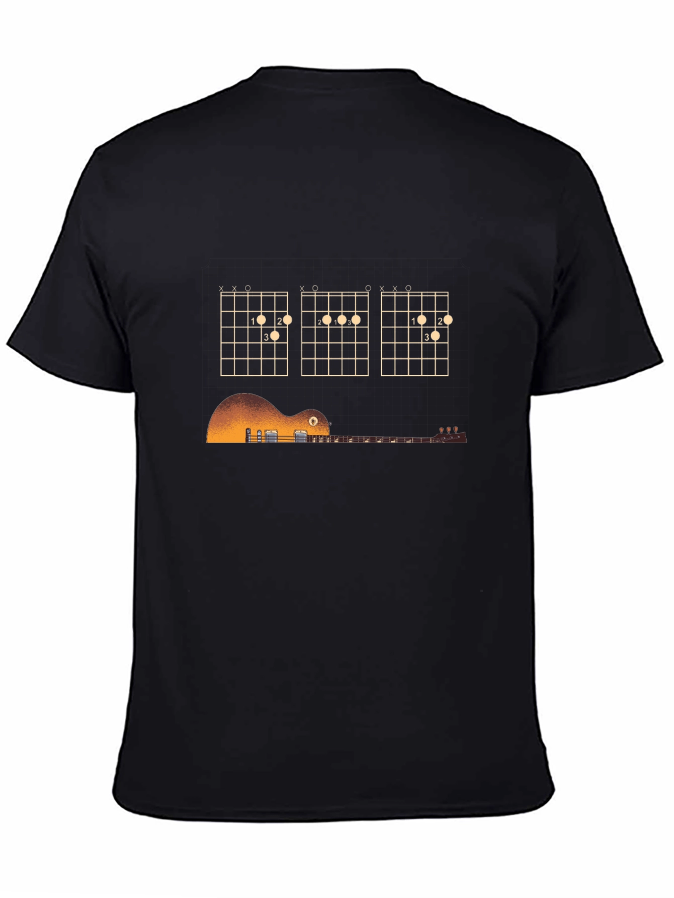 Guitar Chords Black T-Shirt