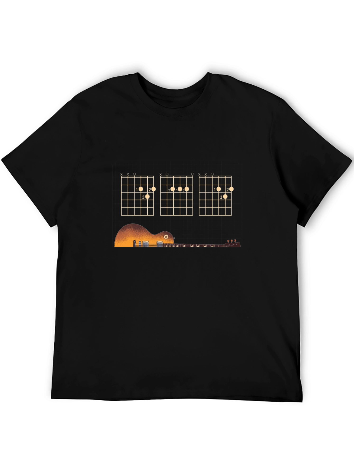 Guitar Chords Black T-Shirt