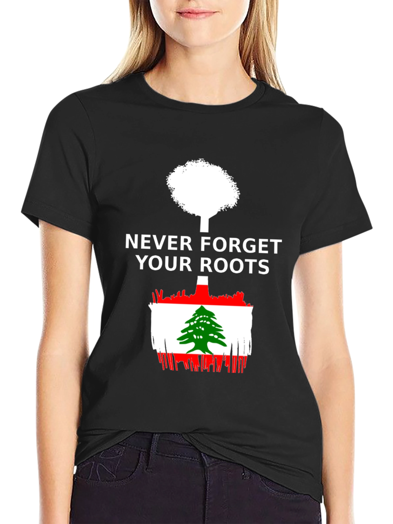 Lebanon Roots T-Shirt - Mens Black Tee