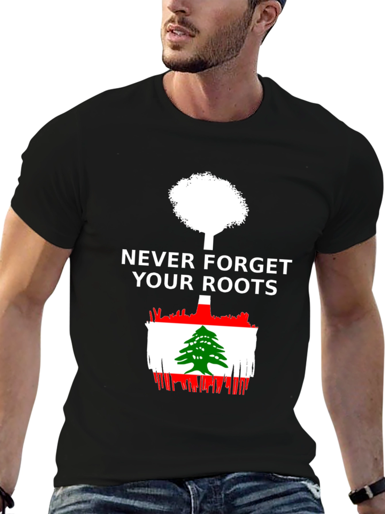 Lebanon Roots T-Shirt - Mens Black Tee