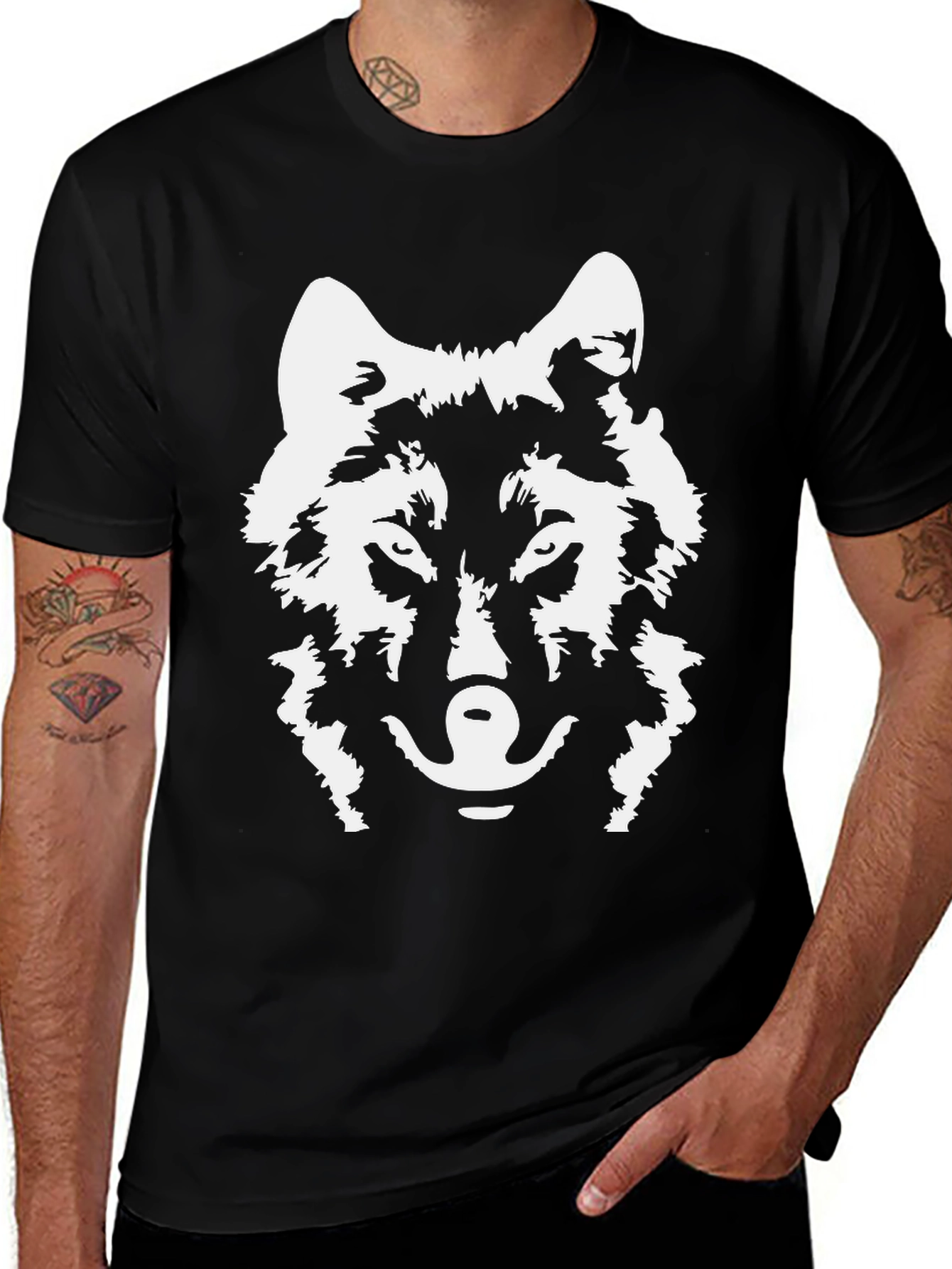 Black Wolf Graphic T-Shirt