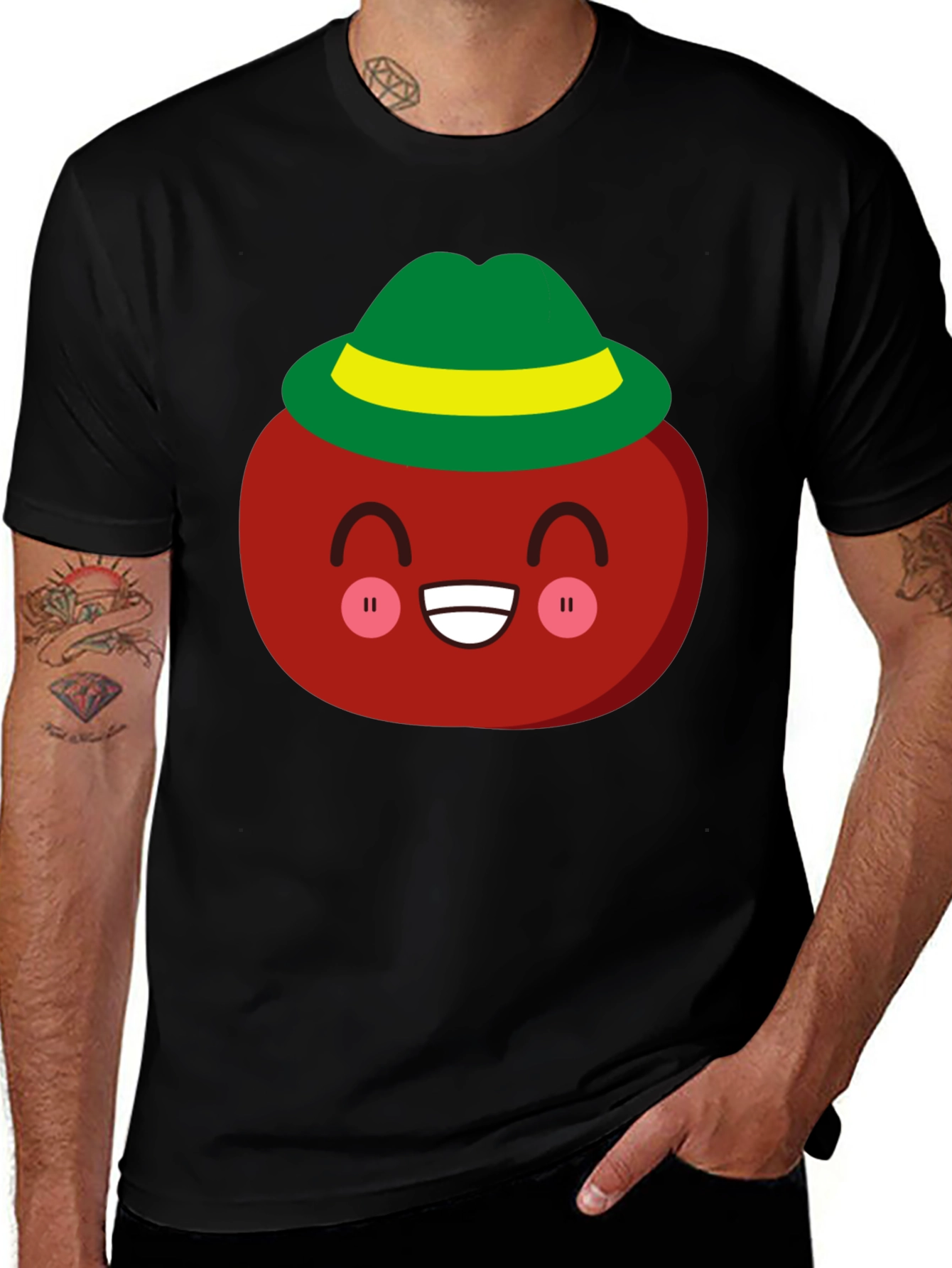 Kawaii Tomato in Hat T-Shirt