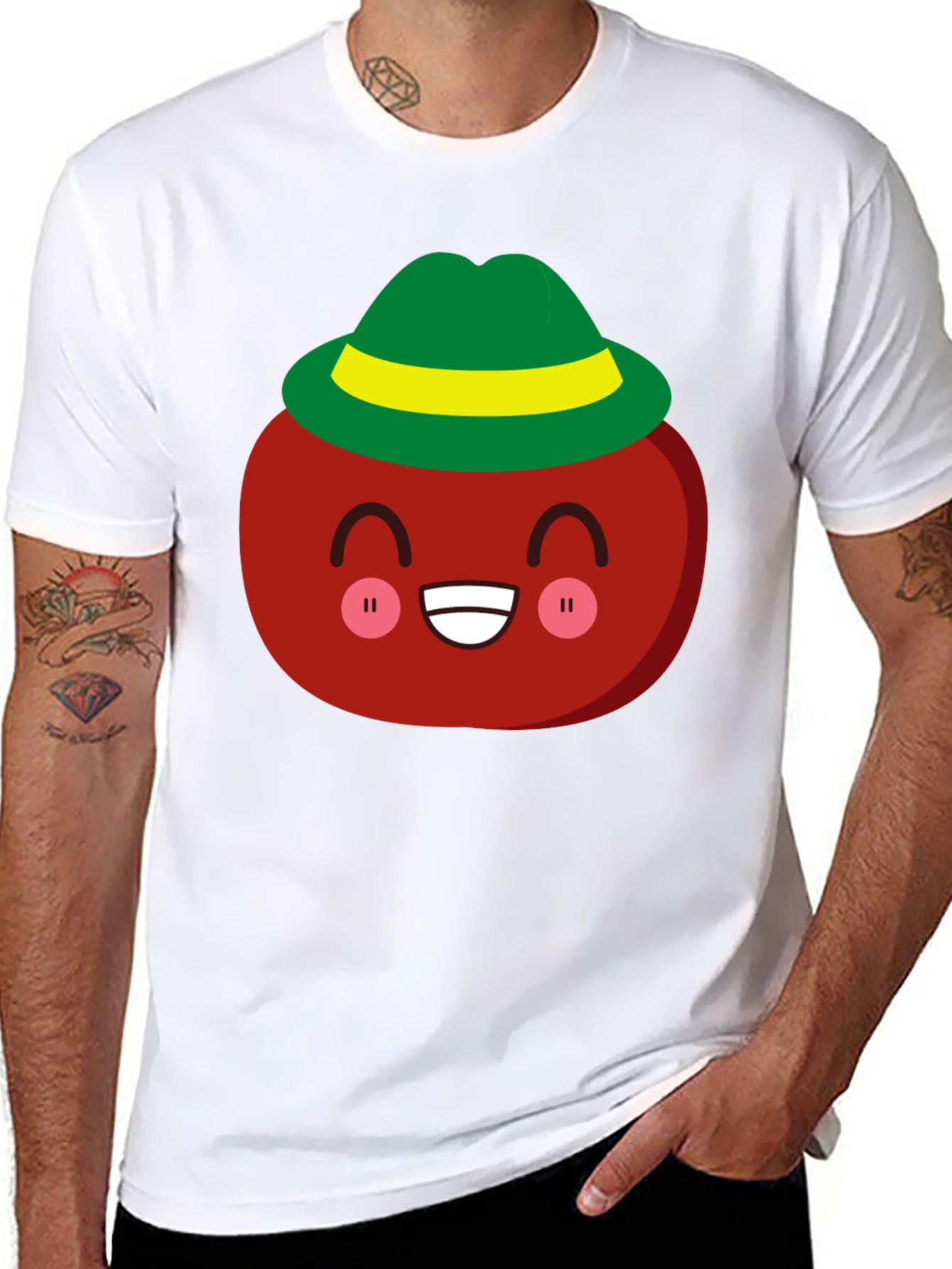 Kawaii Tomato in Hat T-Shirt