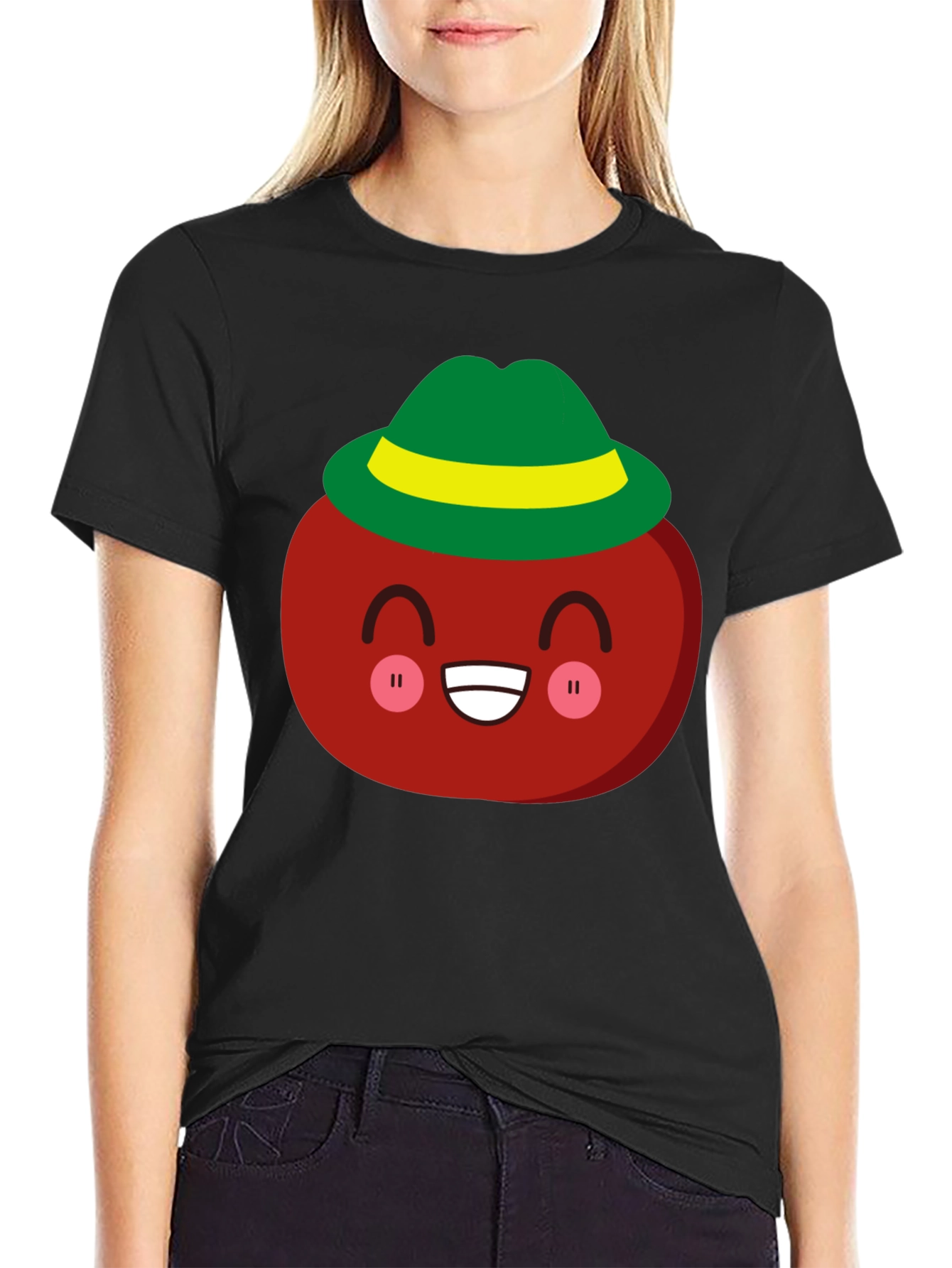 Kawaii Tomato in Hat T-Shirt