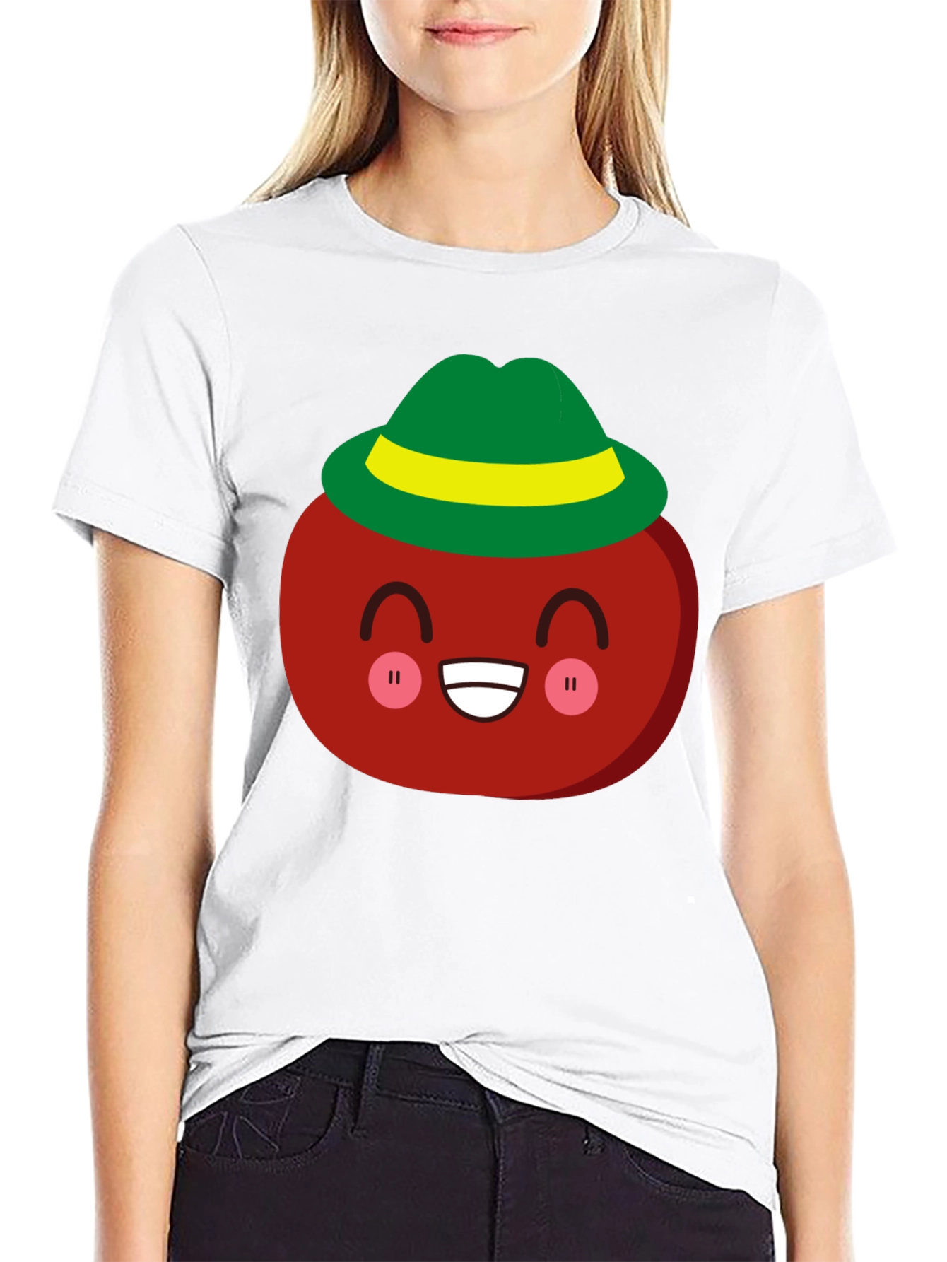 Kawaii Tomato in Hat T-Shirt