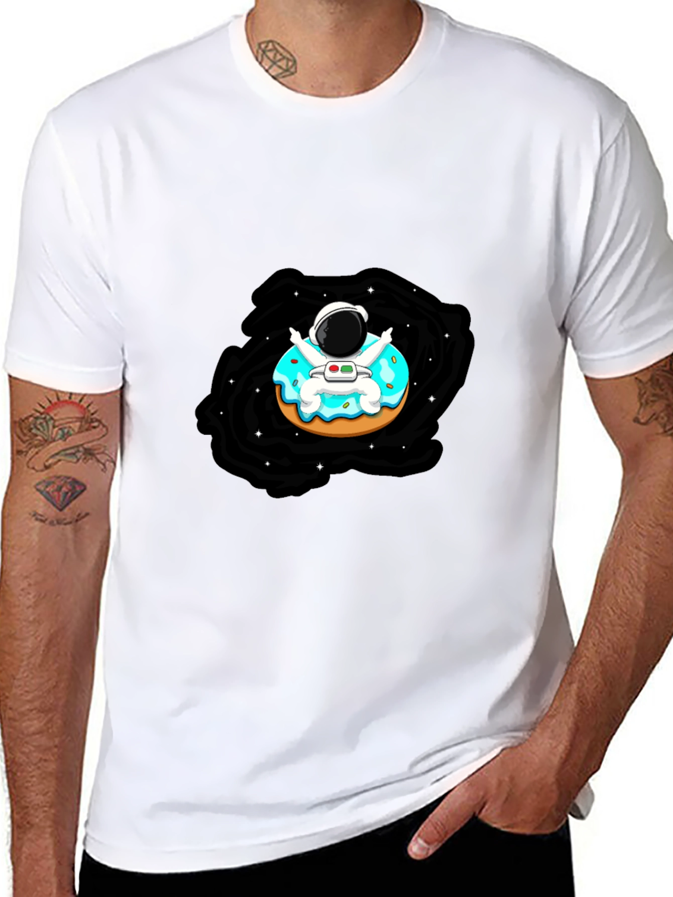 Astronaut Donut T-Shirt - Space Lover Tee