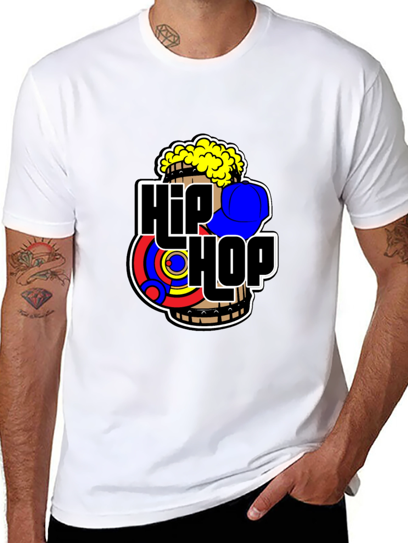 Hip Hop Graphic Black T-Shirt
