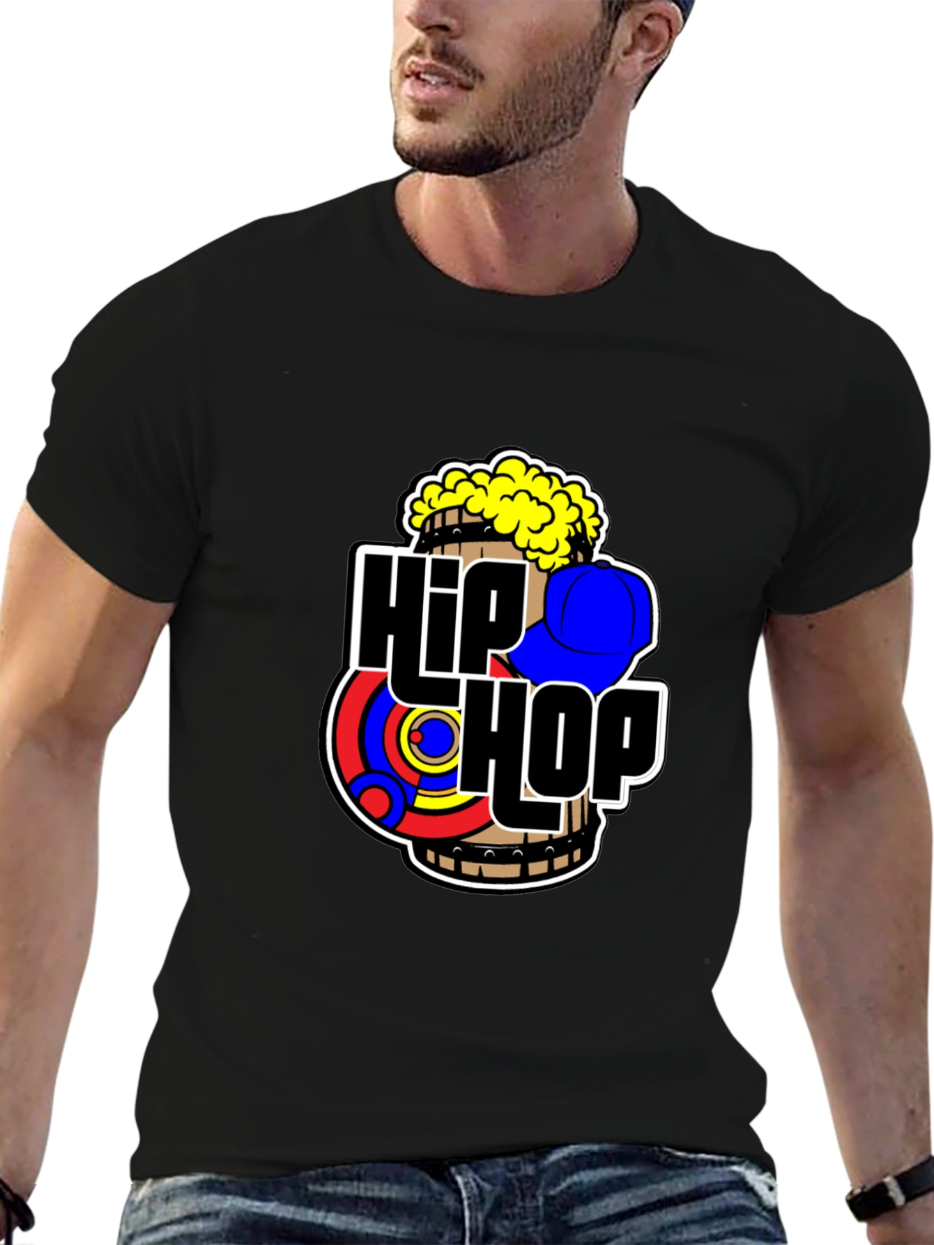 Hip Hop Graphic Black T-Shirt