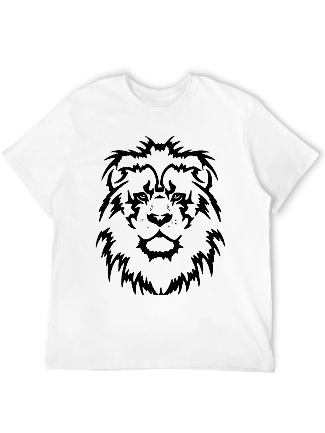 Lion Graphic Print Black T-Shirt