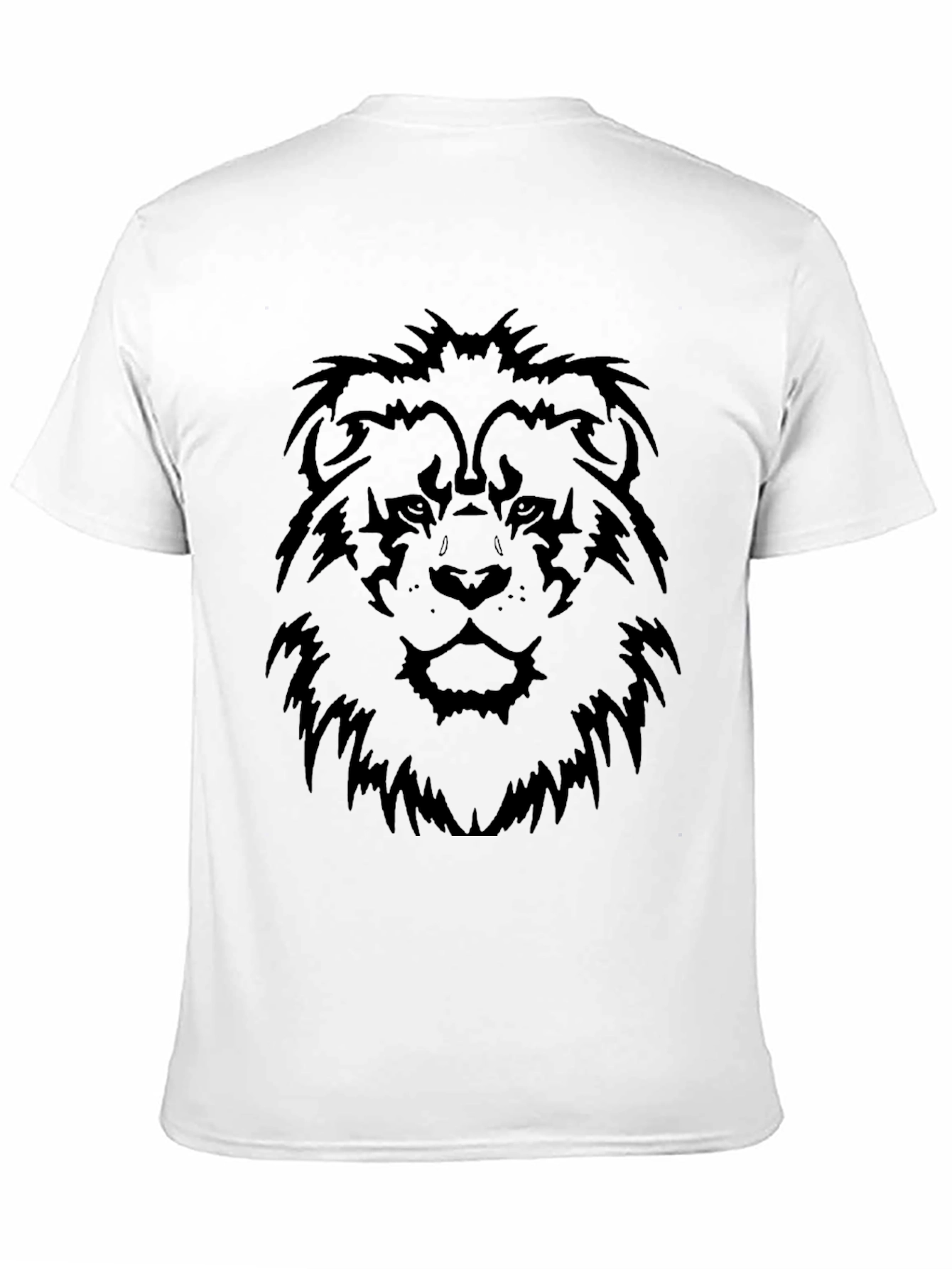 Lion Graphic Print Black T-Shirt
