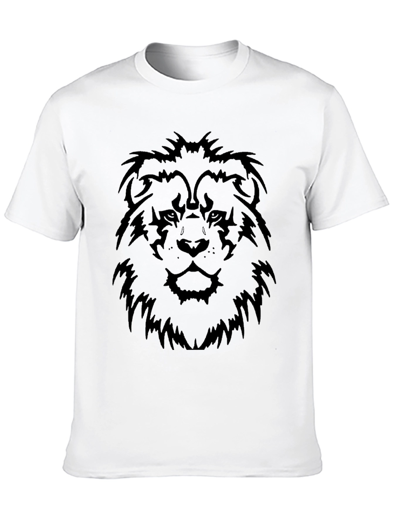 Lion Graphic Print Black T-Shirt