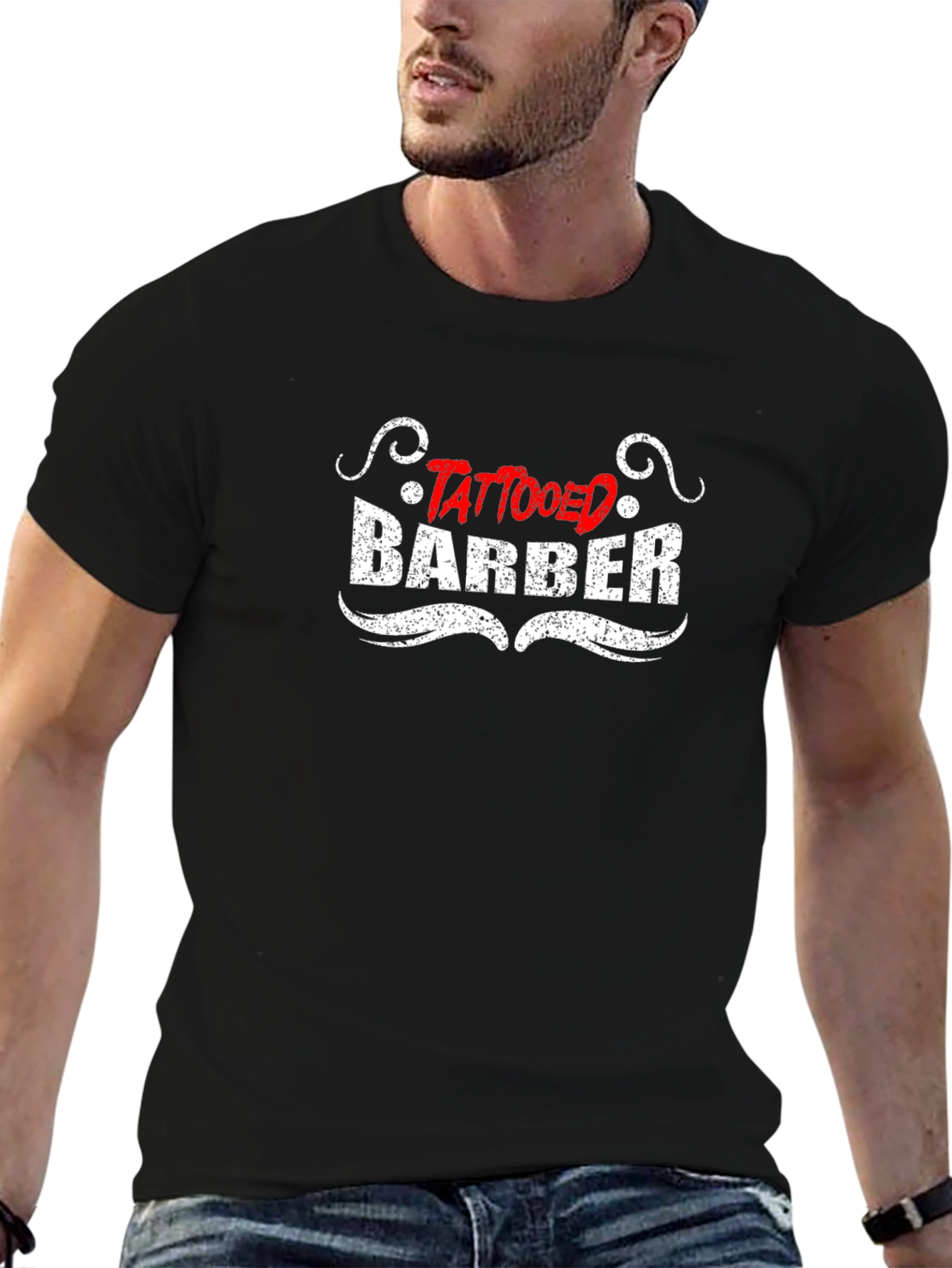 Tattooed Barber Black T-Shirt Stylish Graphic Tee