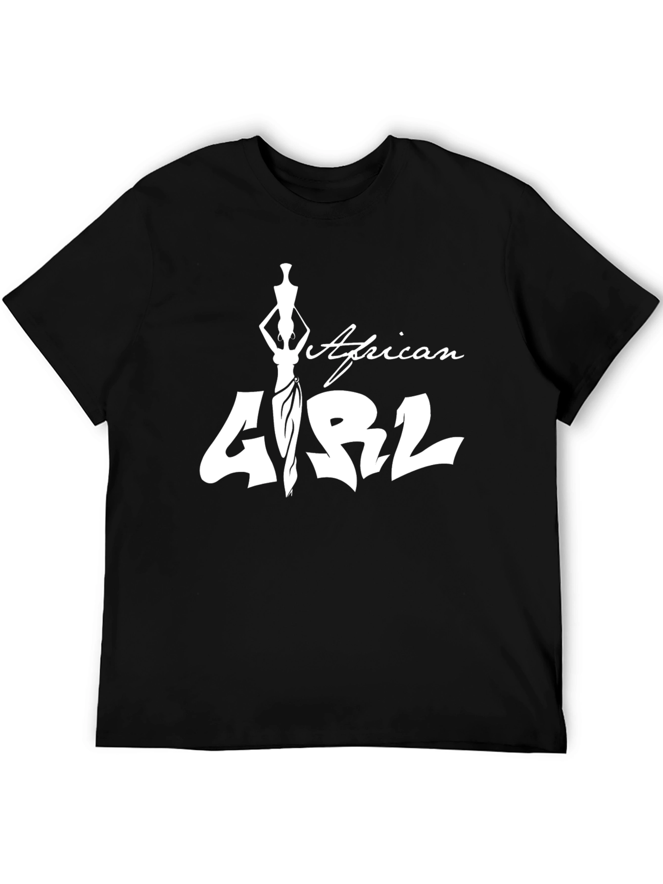African Girl Black T-Shirt