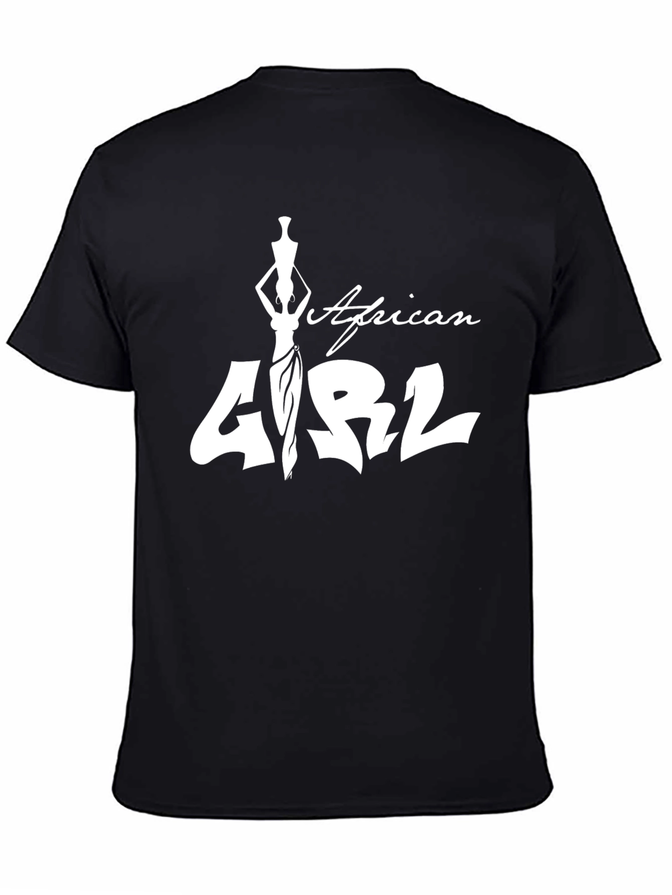 African Girl Black T-Shirt