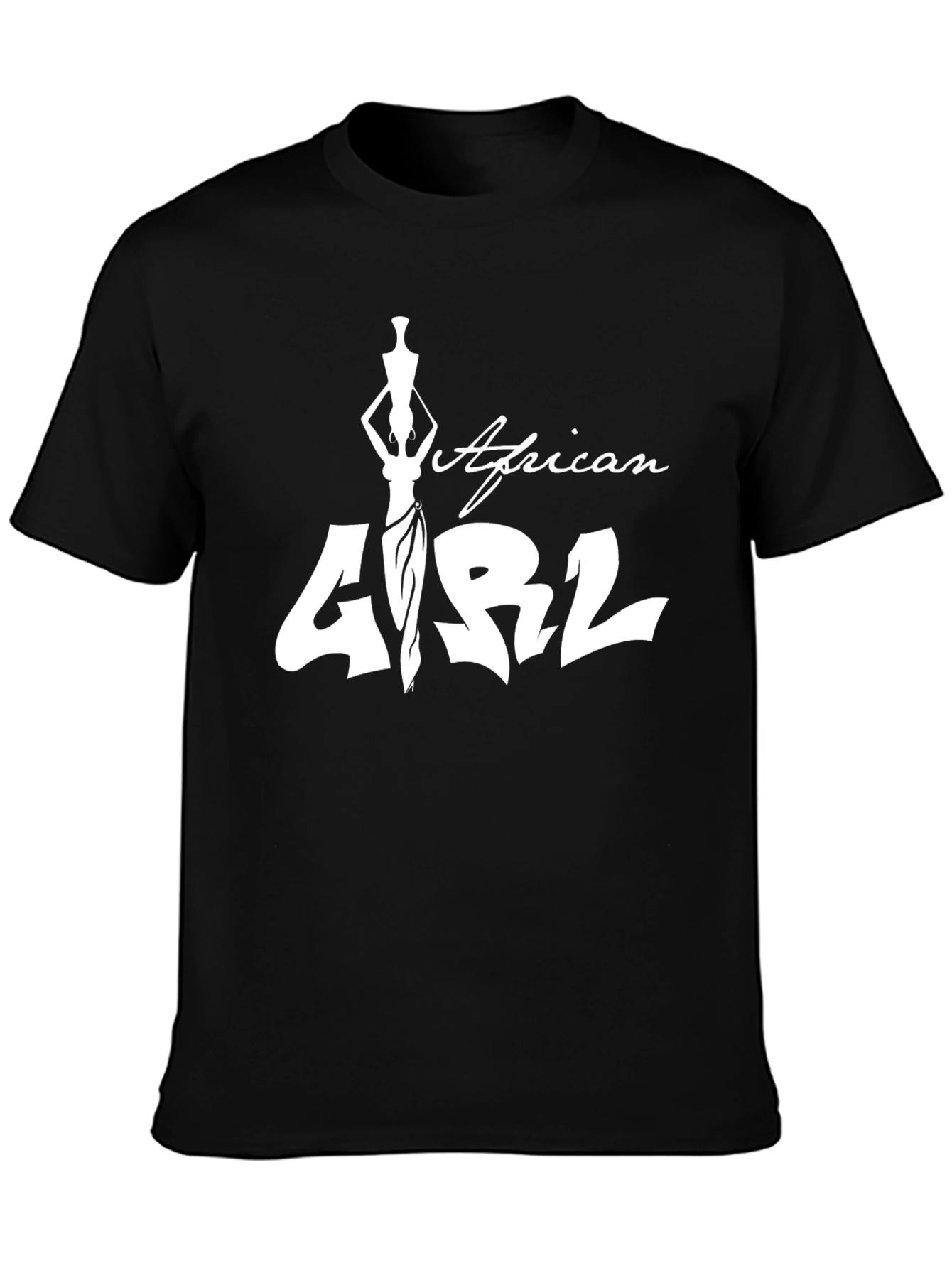 African Girl Black T-Shirt