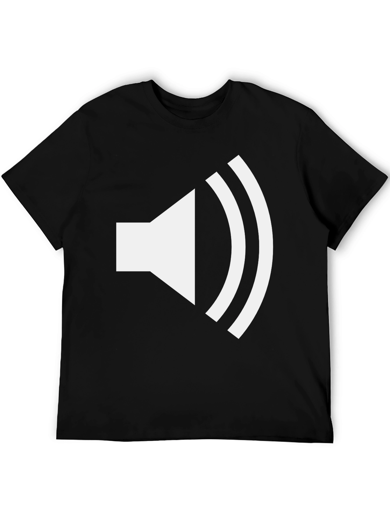 Loudspeaker Graphic Tee - Black Cotton T-Shirt