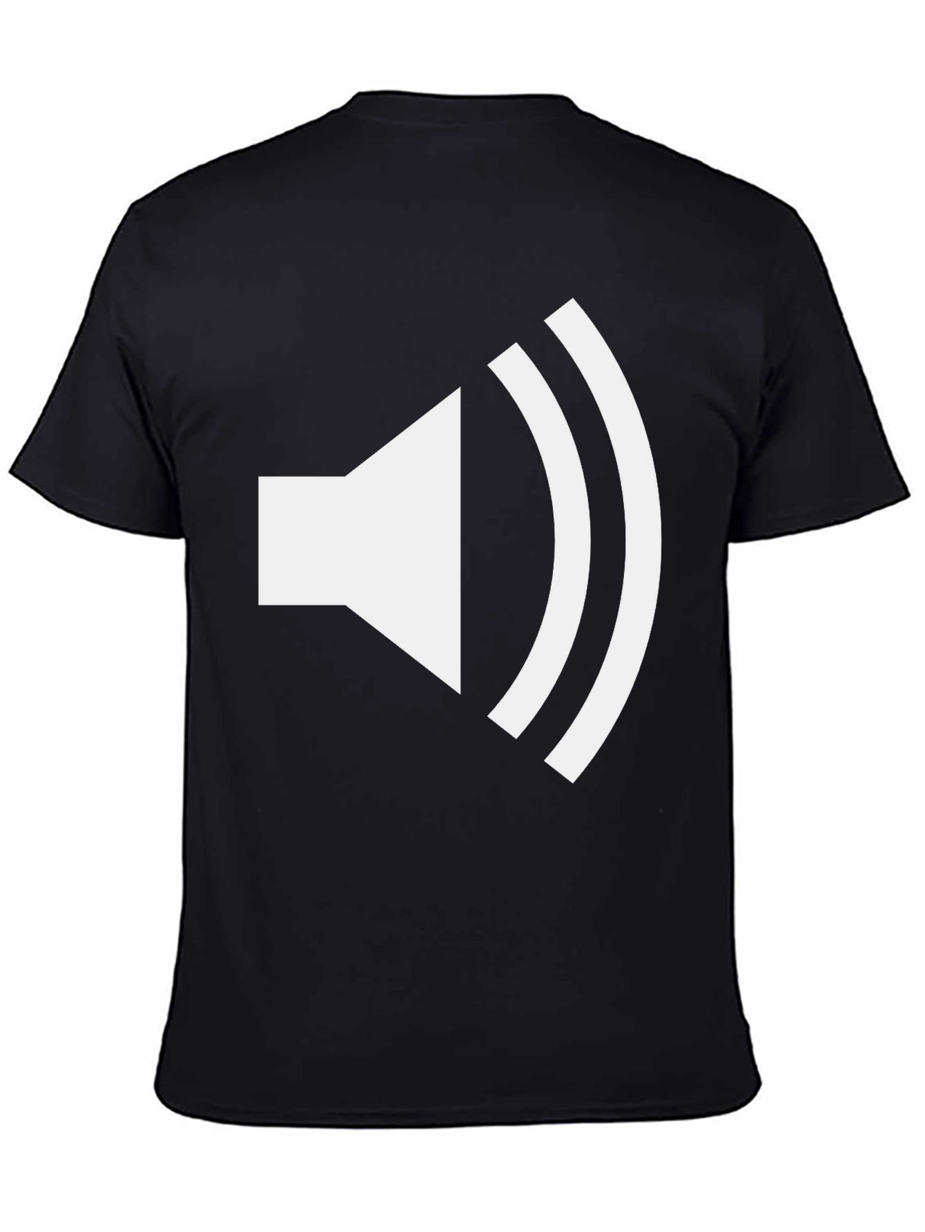 Loudspeaker Graphic Tee - Black Cotton T-Shirt