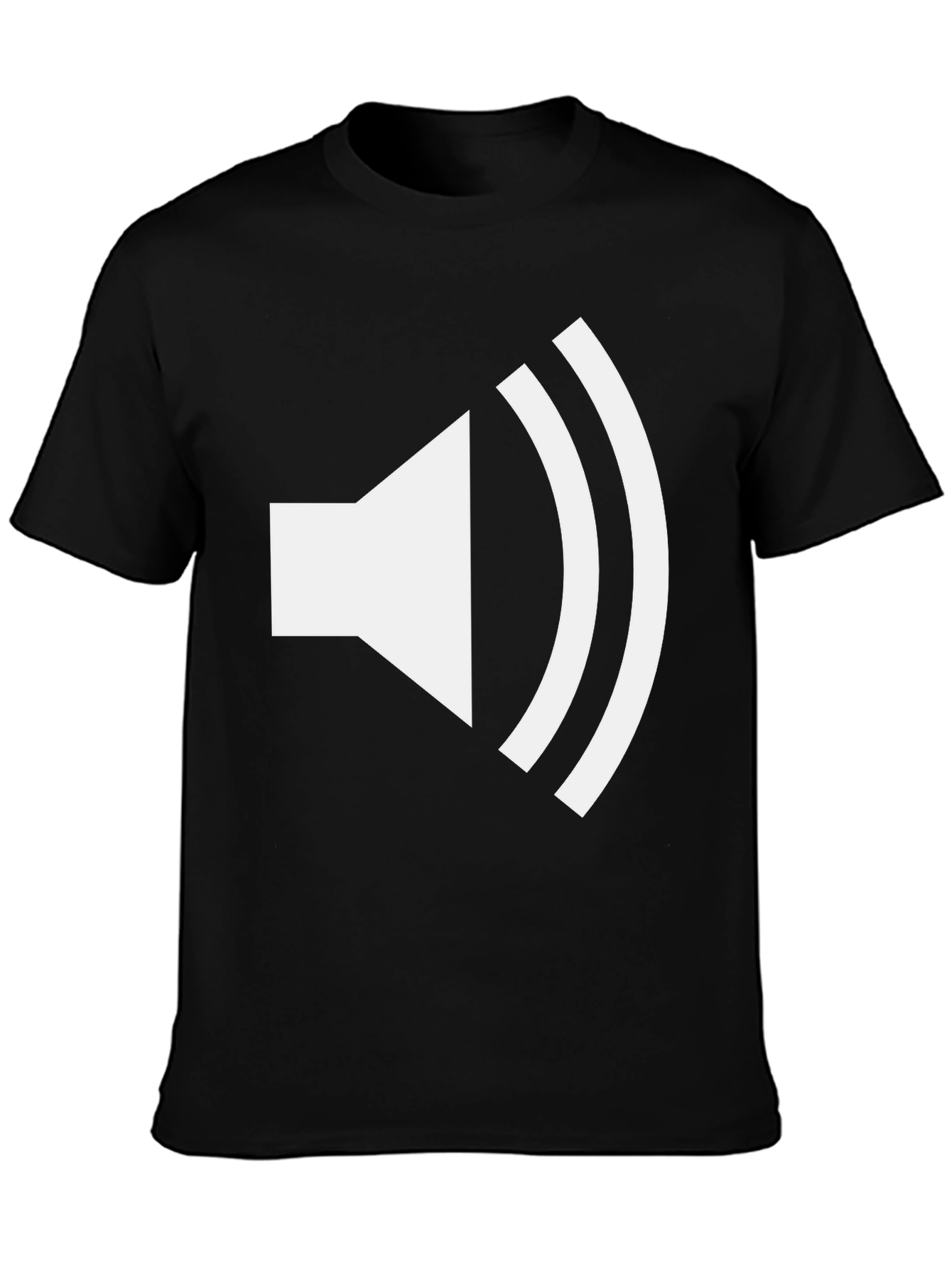 Loudspeaker Graphic Tee - Black Cotton T-Shirt