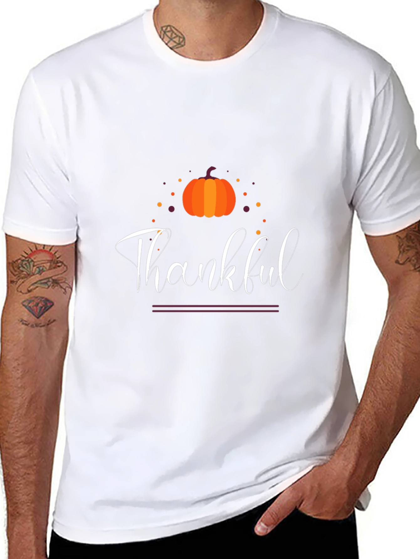 Thankful Pumpkin Graphic Tee - Fall T-Shirt