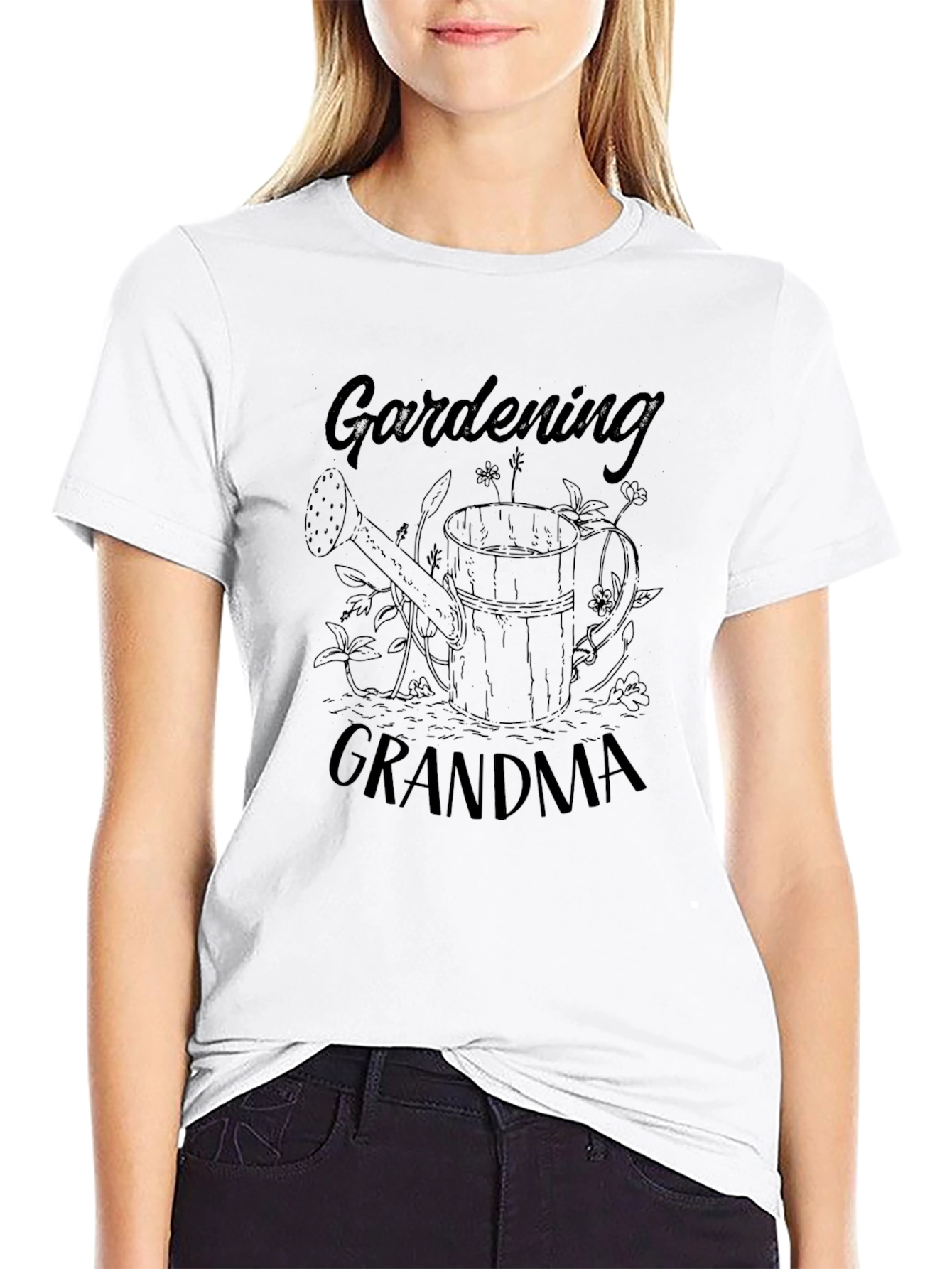 Gardening Grandma Black Graphic Tee